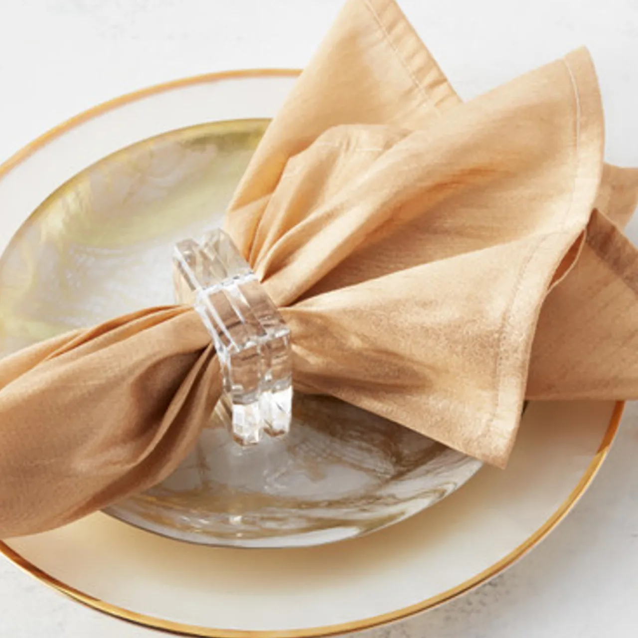 Z Gallerie Acrylic Napkin Ring - Set of 4> Tabletop Sale