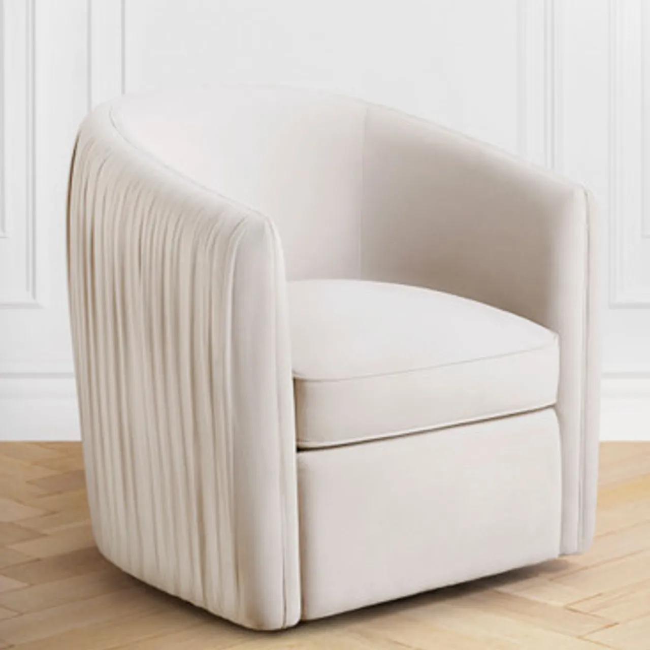 Z Gallerie Aria Pleated Swivel Chair> Accent Chairs | Swivel Chairs