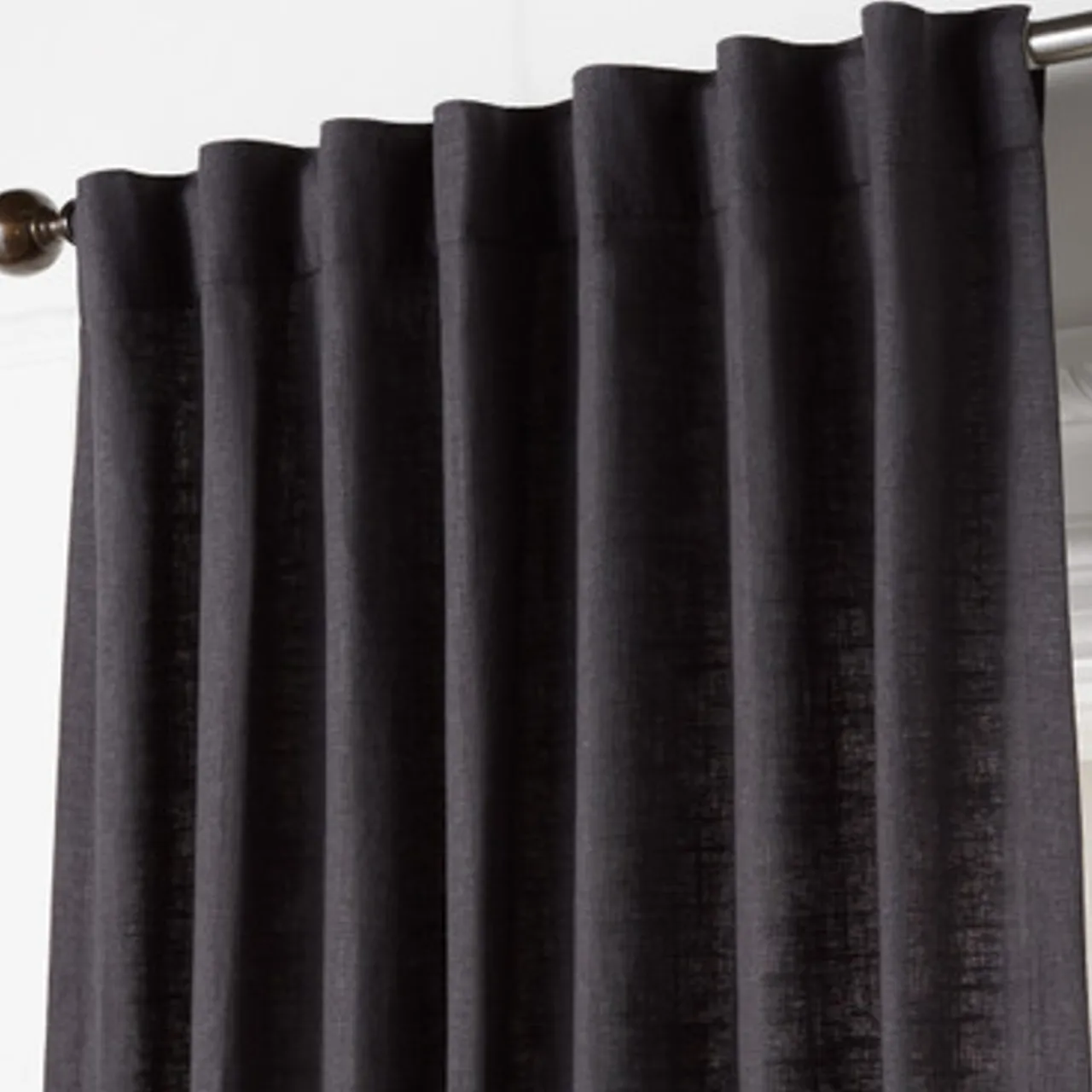 Z Gallerie Audrey Linen Charcoal - Custom> Solid Window Panels | Custom Window Panels