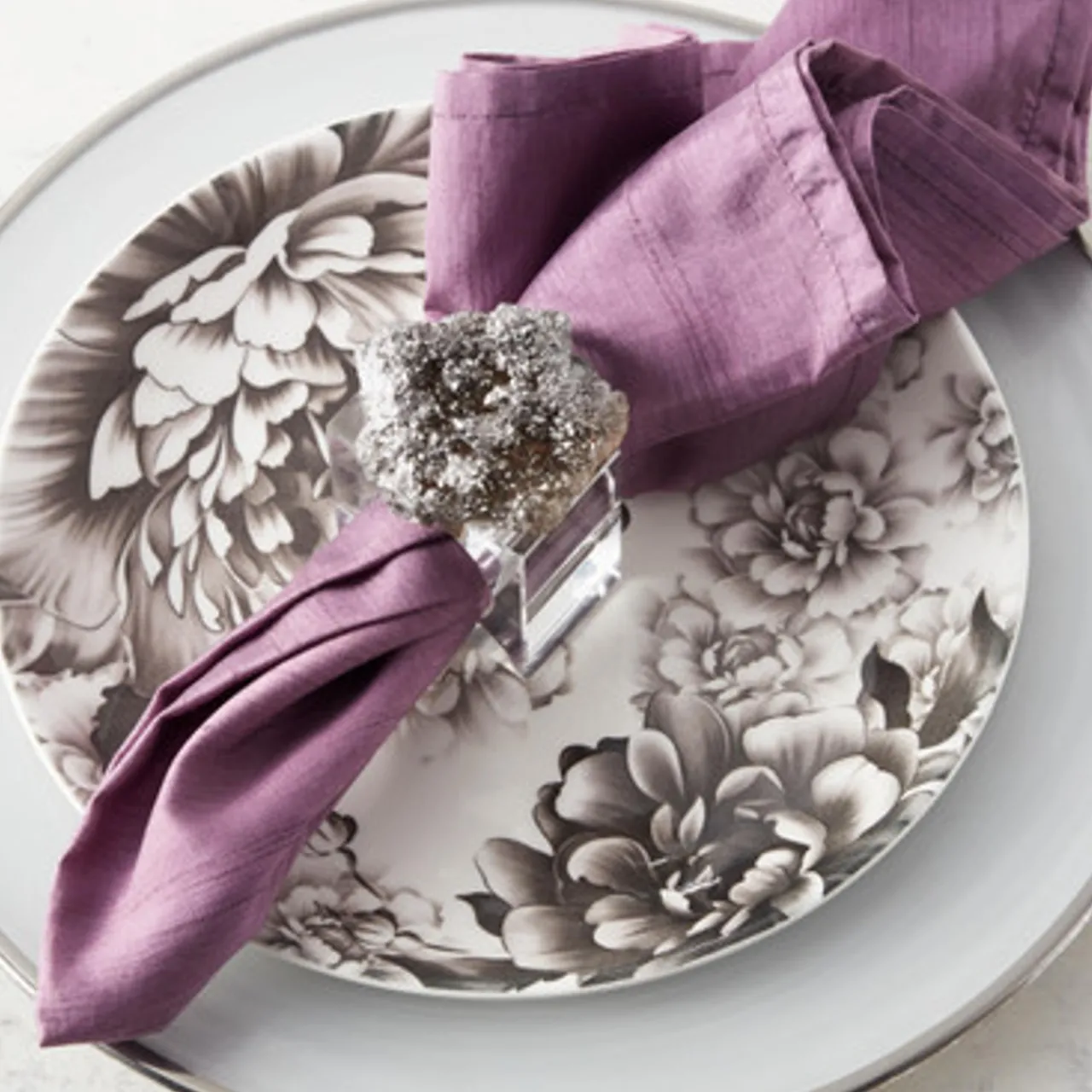 Z Gallerie Aura Geode Napkin Ring - Set of 4> Tabletop Sale | Décor Sale