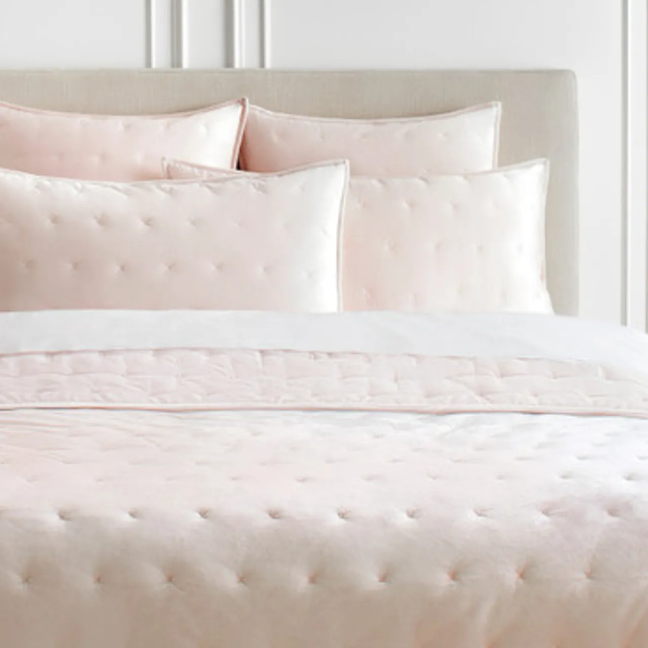 Z Gallerie Ayla Reversible Bedding - Blush> Textured Bedding | Velvet Bedding