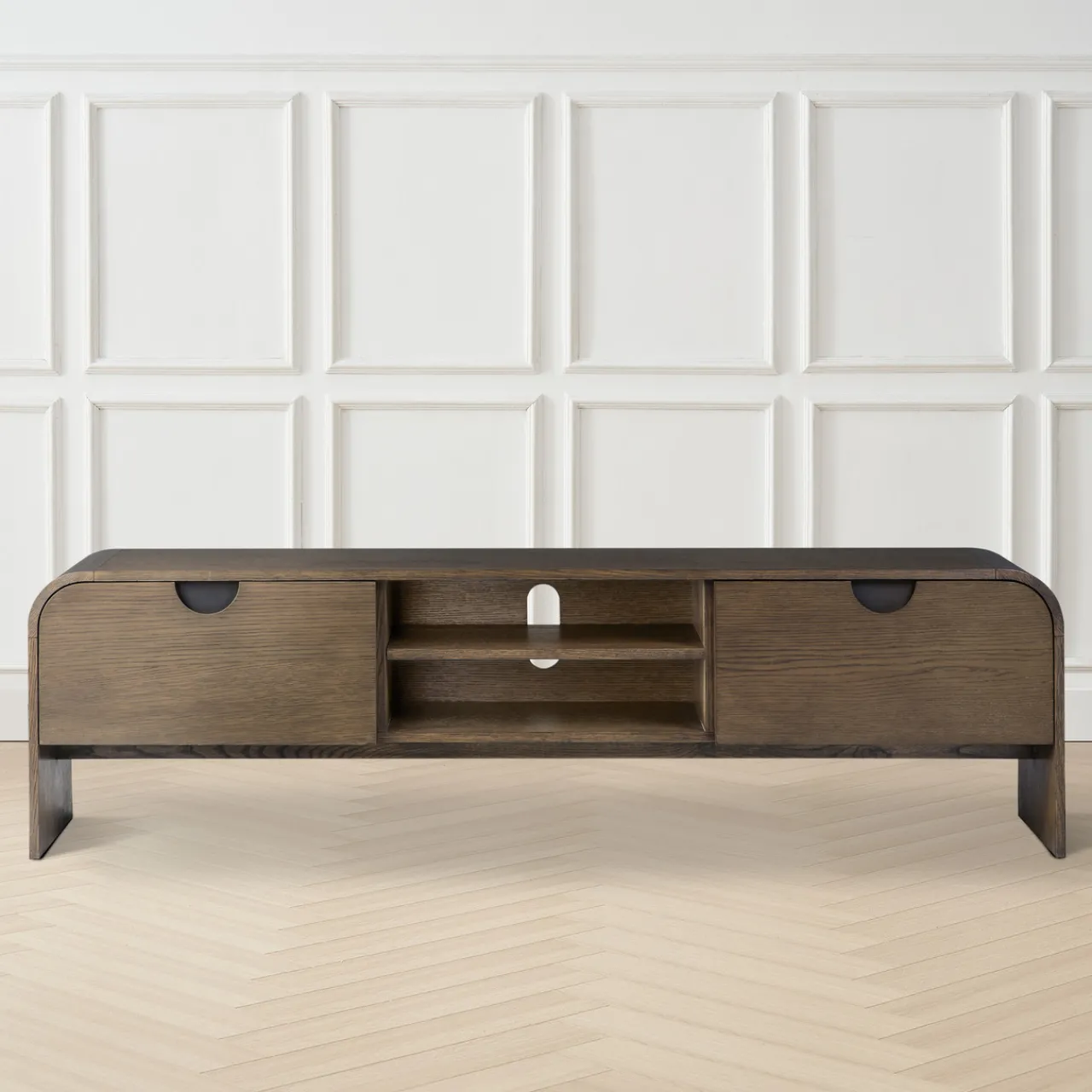 Z Gallerie Baja Media Console - Warm Oak> Cabinets & Shelving