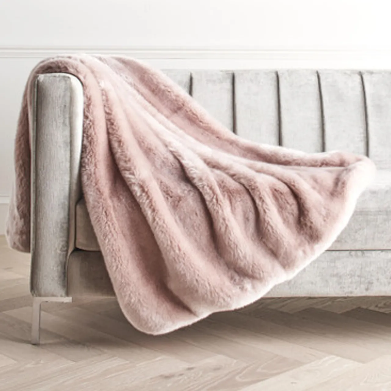 Z Gallerie Bijou Throw - Blush> Solid Throws | Textile Sale