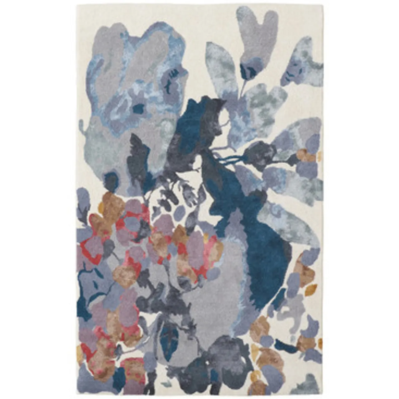 Z Gallerie Bliss Rug - Blue> Floral Rugs | Pattern Rugs