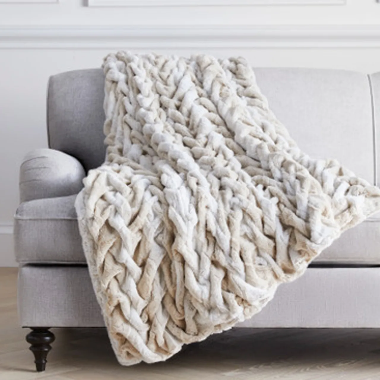 Z Gallerie Brixton Throw - Natural> Solid Throws | Textile Sale