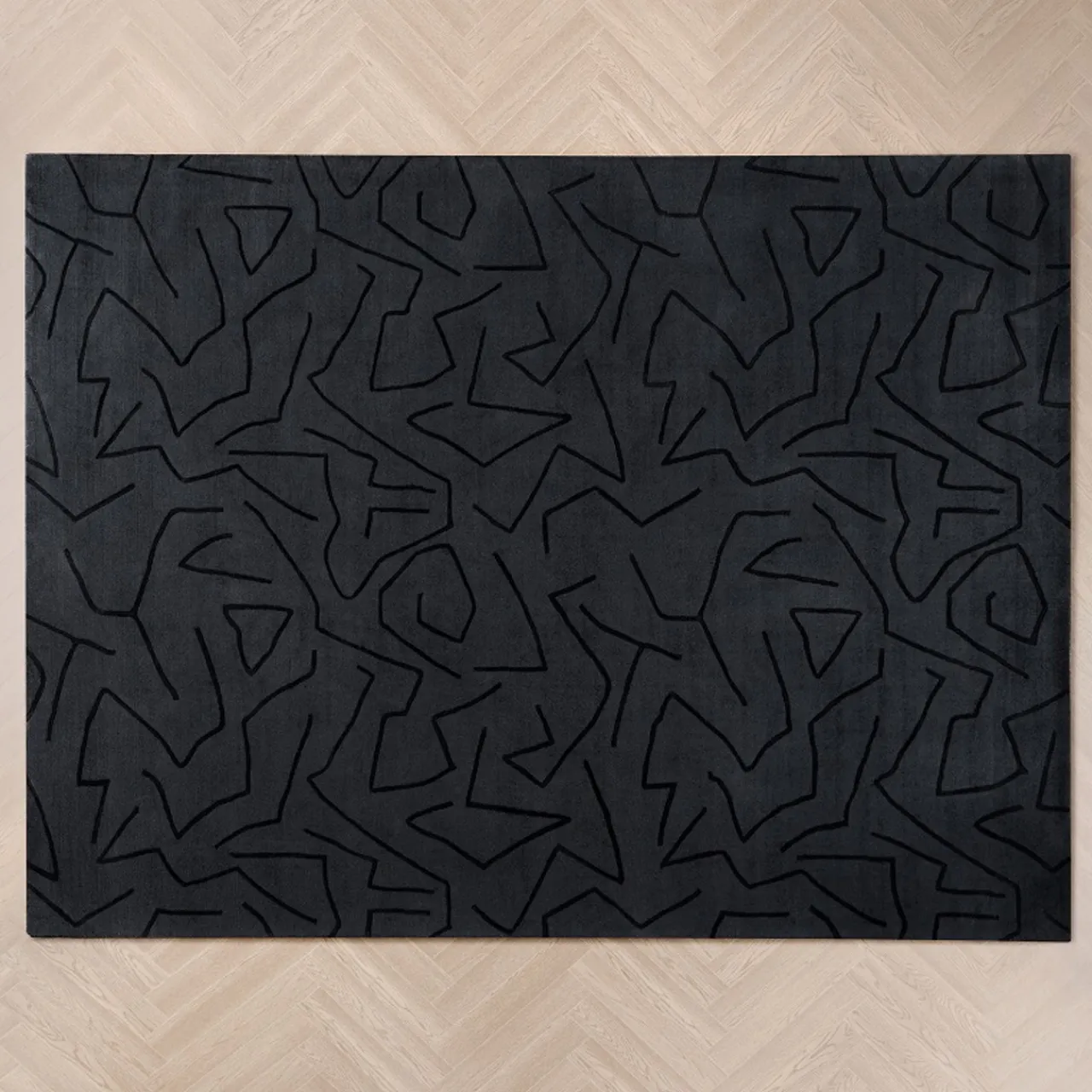 Z Gallerie Carved Maze Rug> Modern Rugs | Solid Rugs