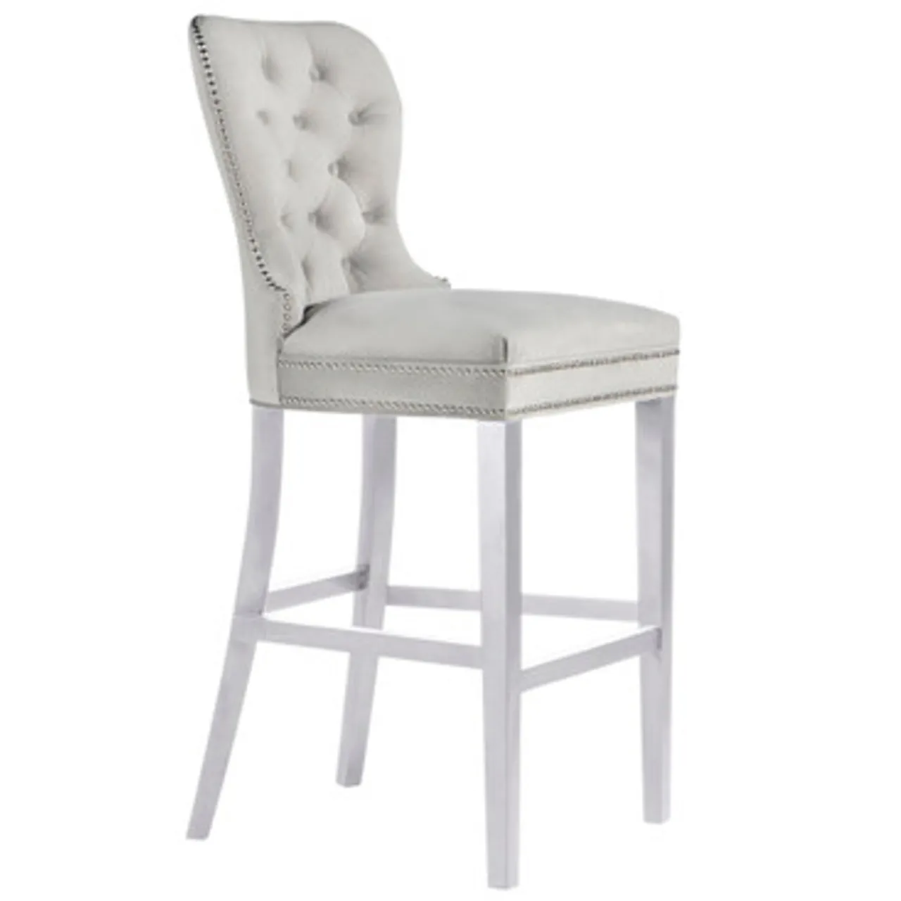 Z Gallerie Charlotte Stool - High Gloss White> Dining Chairs