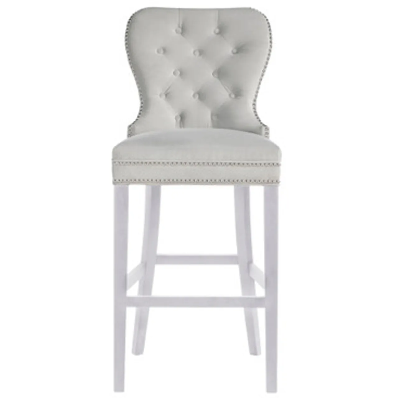 Z Gallerie Charlotte Stool - High Gloss White> Dining Chairs