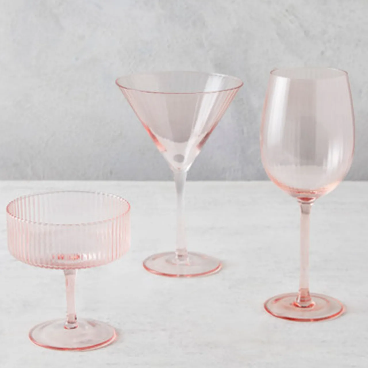 Z Gallerie Chloe Glassware Sets - Blush> Barware & Entertaining | Tabletop Sale