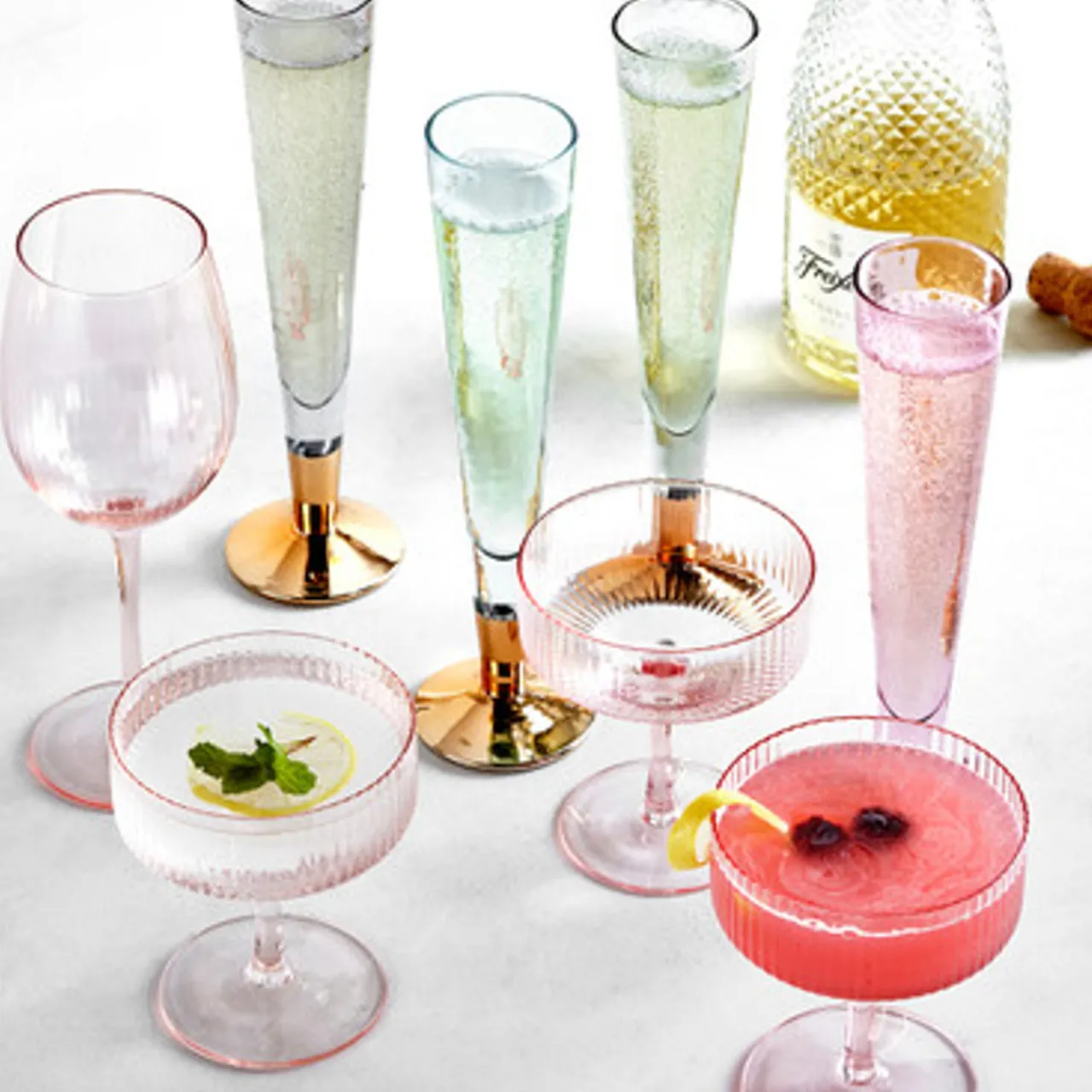 Z Gallerie Chloe Glassware Sets - Blush> Barware & Entertaining | Tabletop Sale