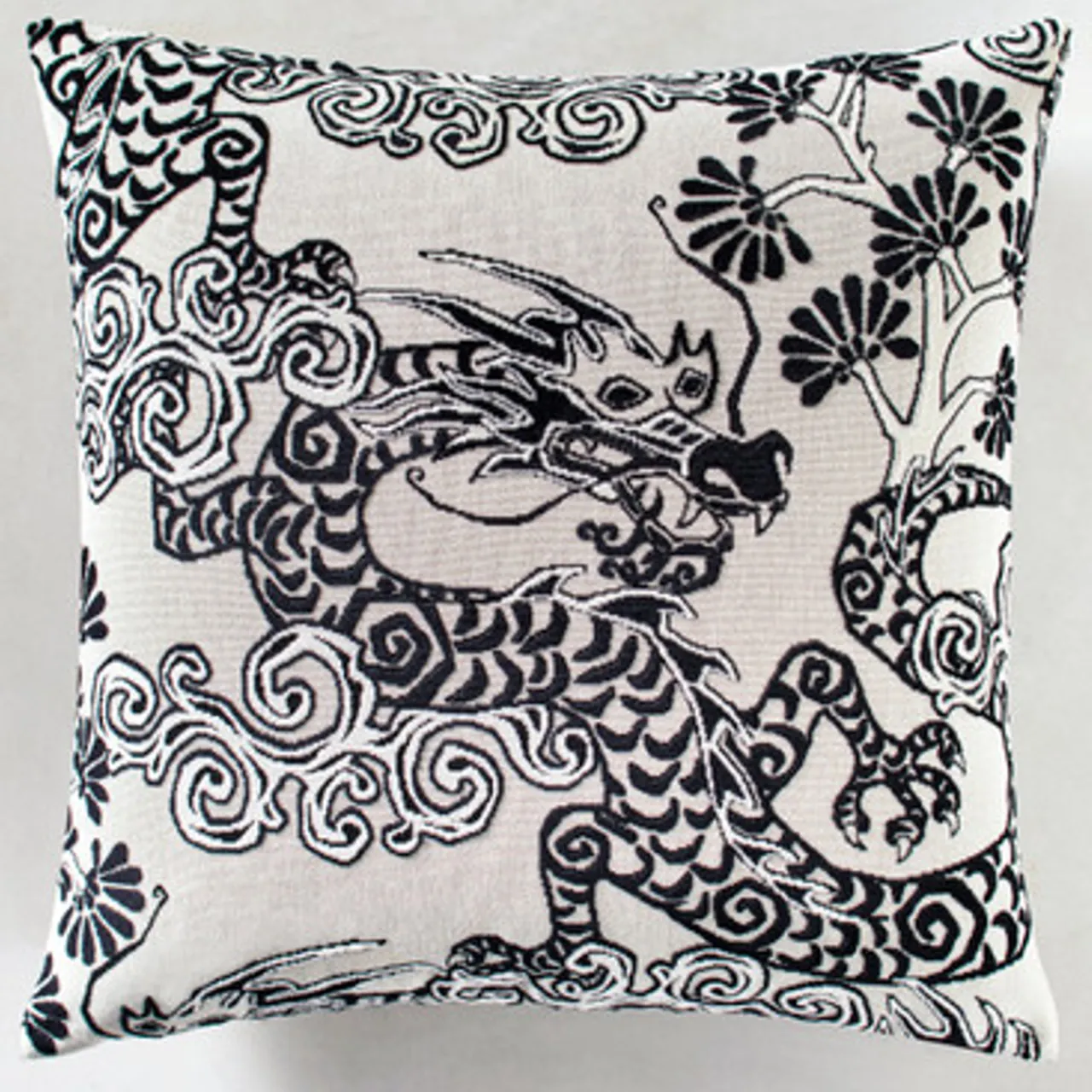 Z Gallerie Dragon Pillow 22" - Black> Textile Sale | Novelty Pillows