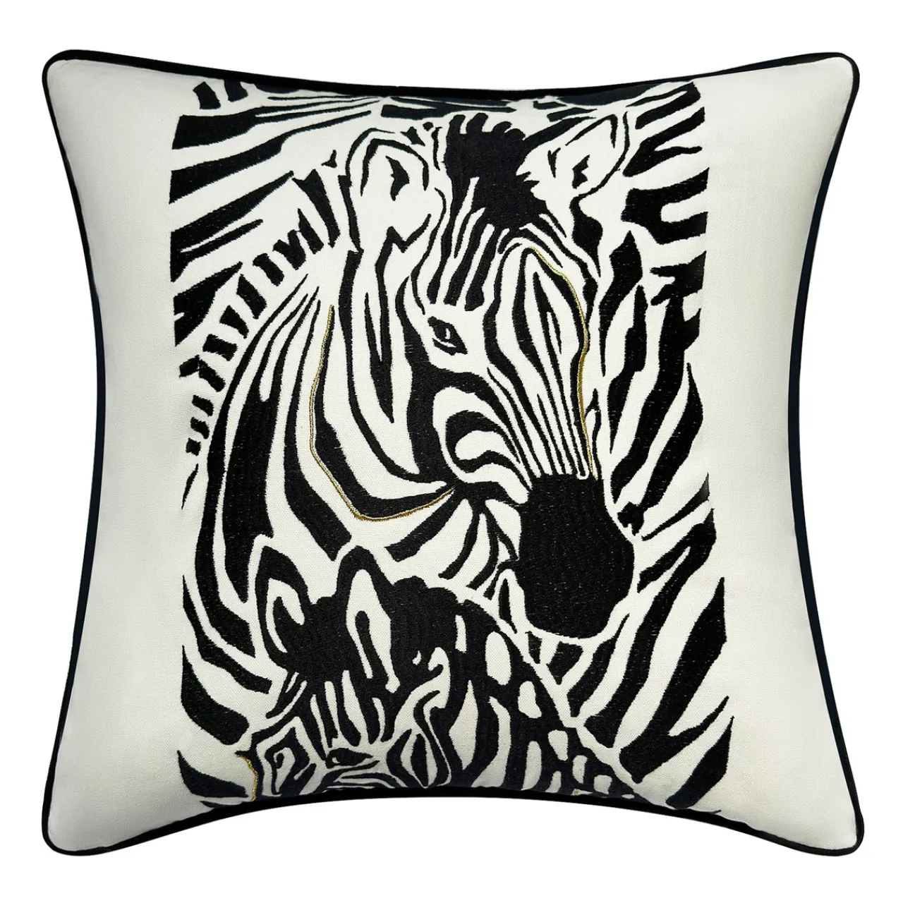 Z Gallerie Embroidered Zebra Pillow 20"> Textile Sale | Patterned Pillows