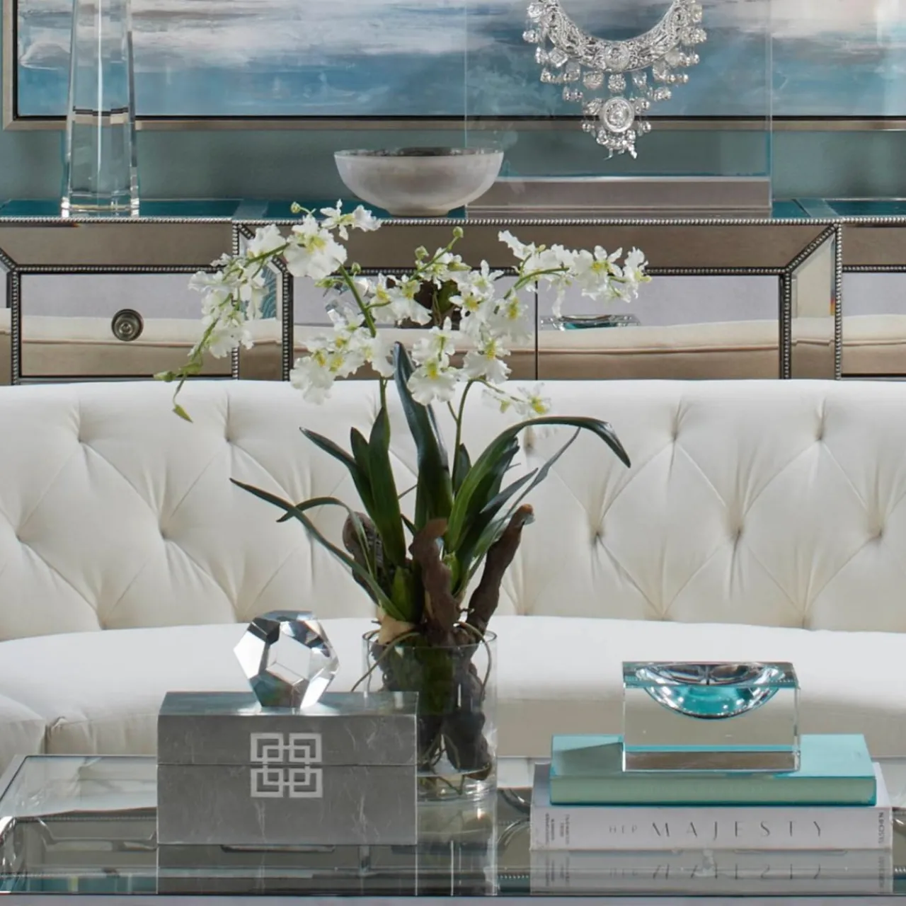 Z Gallerie Faux Oncidium In Glass> Home Decor | Décor Sale