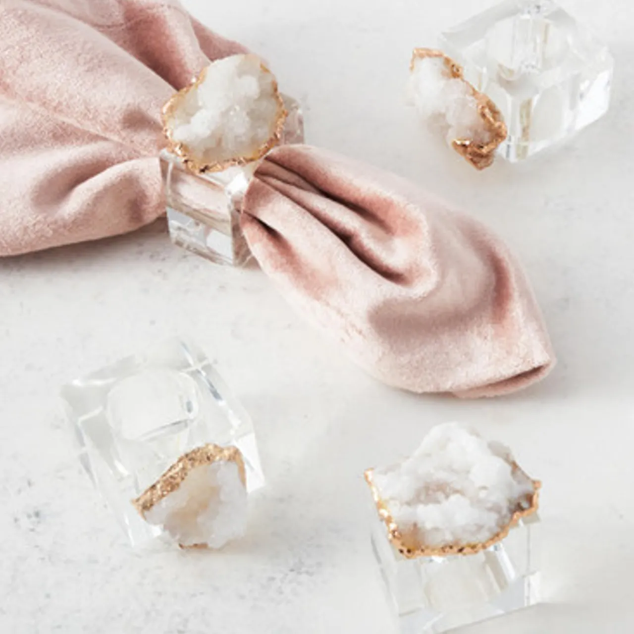 Z Gallerie Geode Napkin Ring - Set of 4> Tabletop Sale | Décor Sale