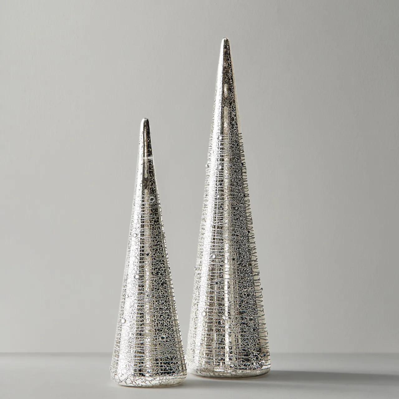 Z Gallerie Glass Cone Trees - Set of 2> Home Decor | Décor Sale