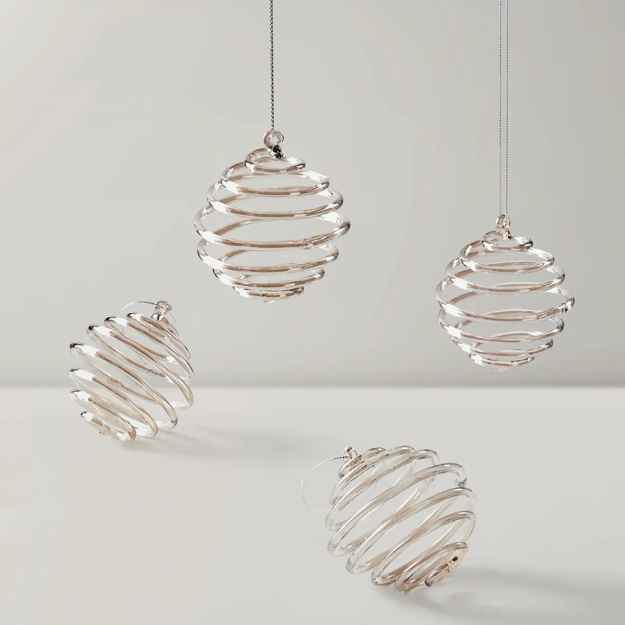 Z Gallerie Glass Spiral Ornament - Set of 4> Ornaments | Décor Sale