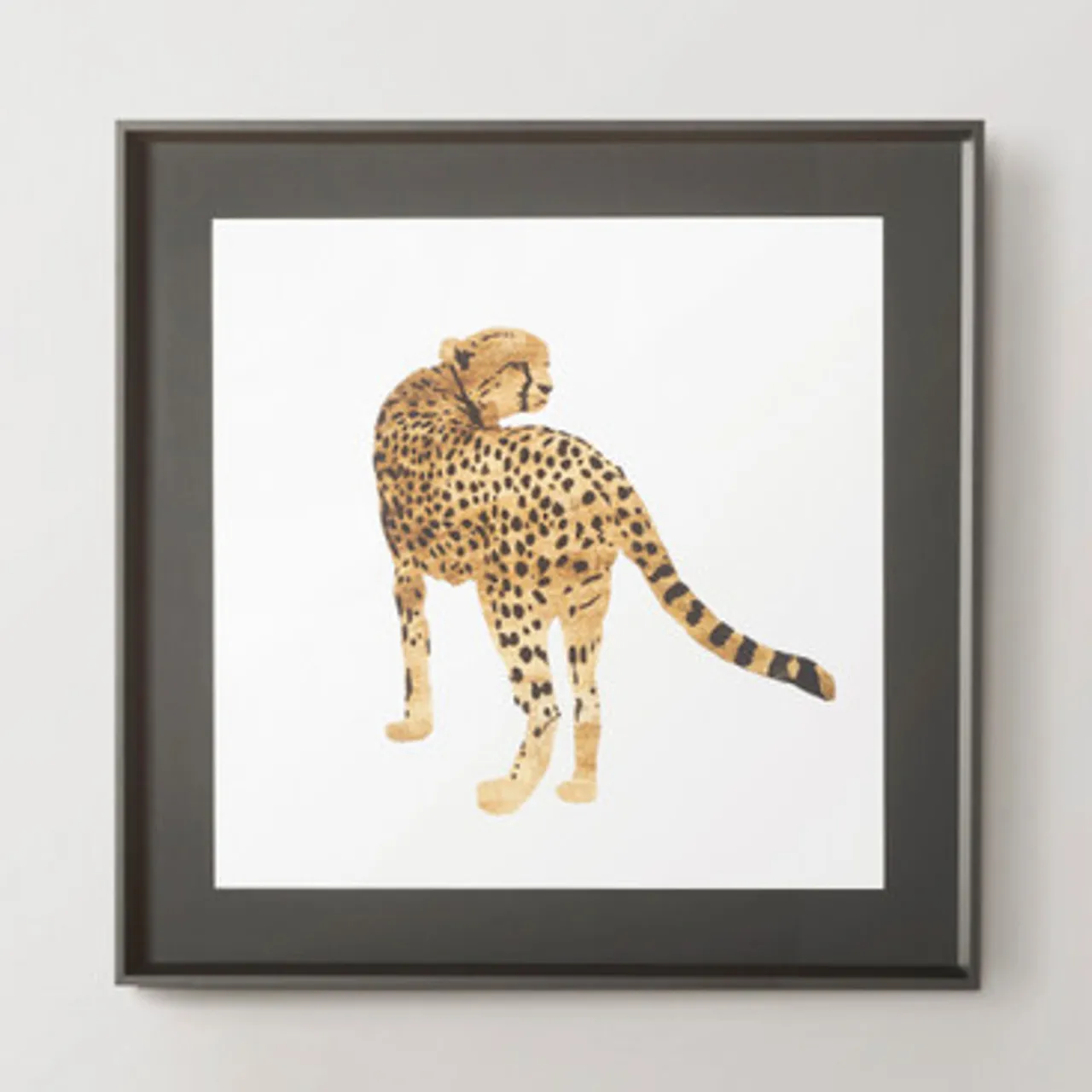 Z Gallerie Golden Cheetah 2> Framed Art | Black