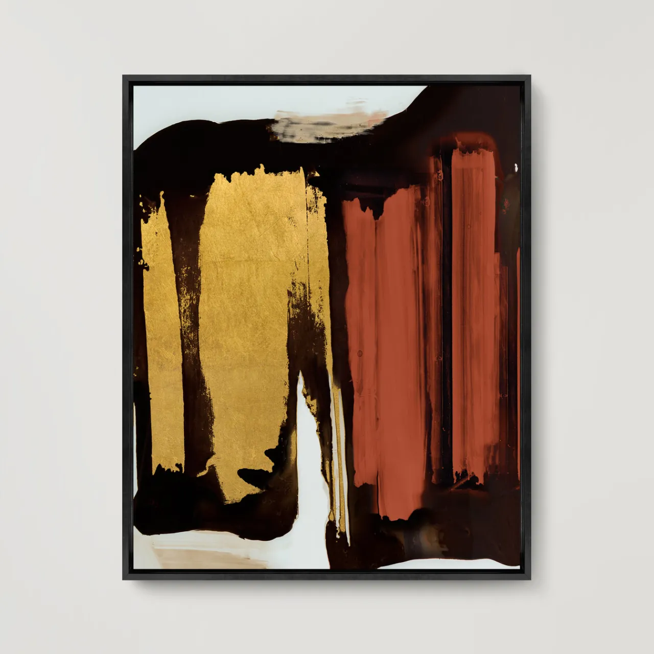 Z Gallerie Golden Red Brushstrokes 2​> Series | Framed Art