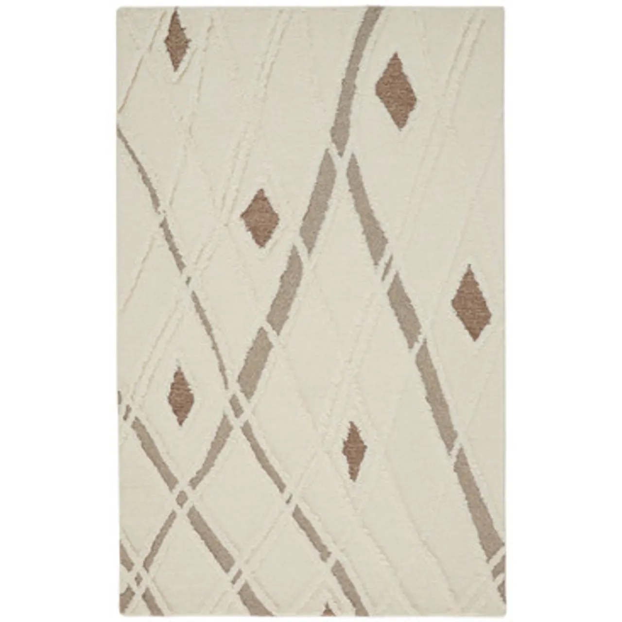 Z Gallerie Harlow Rug - Ivory/Brown> Modern Rugs | Pattern Rugs