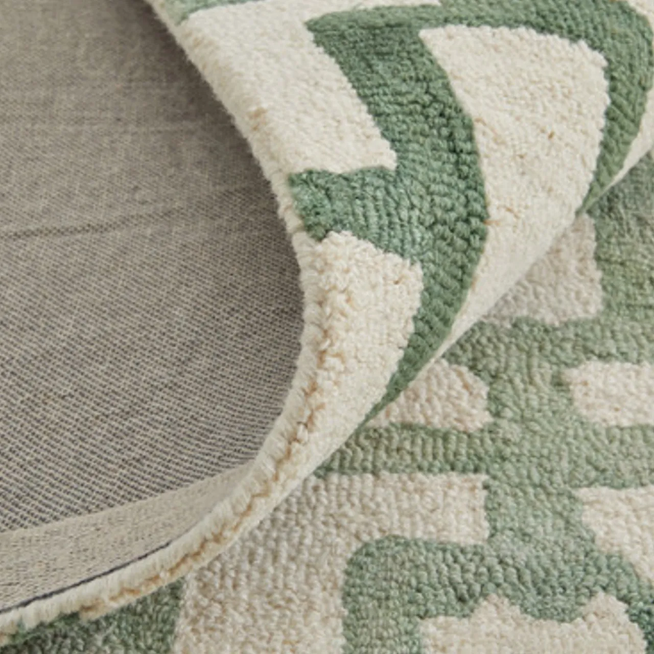 Z Gallerie Jacqueline Rug - Ivory/Green> Pattern Rugs | Living Room Rugs