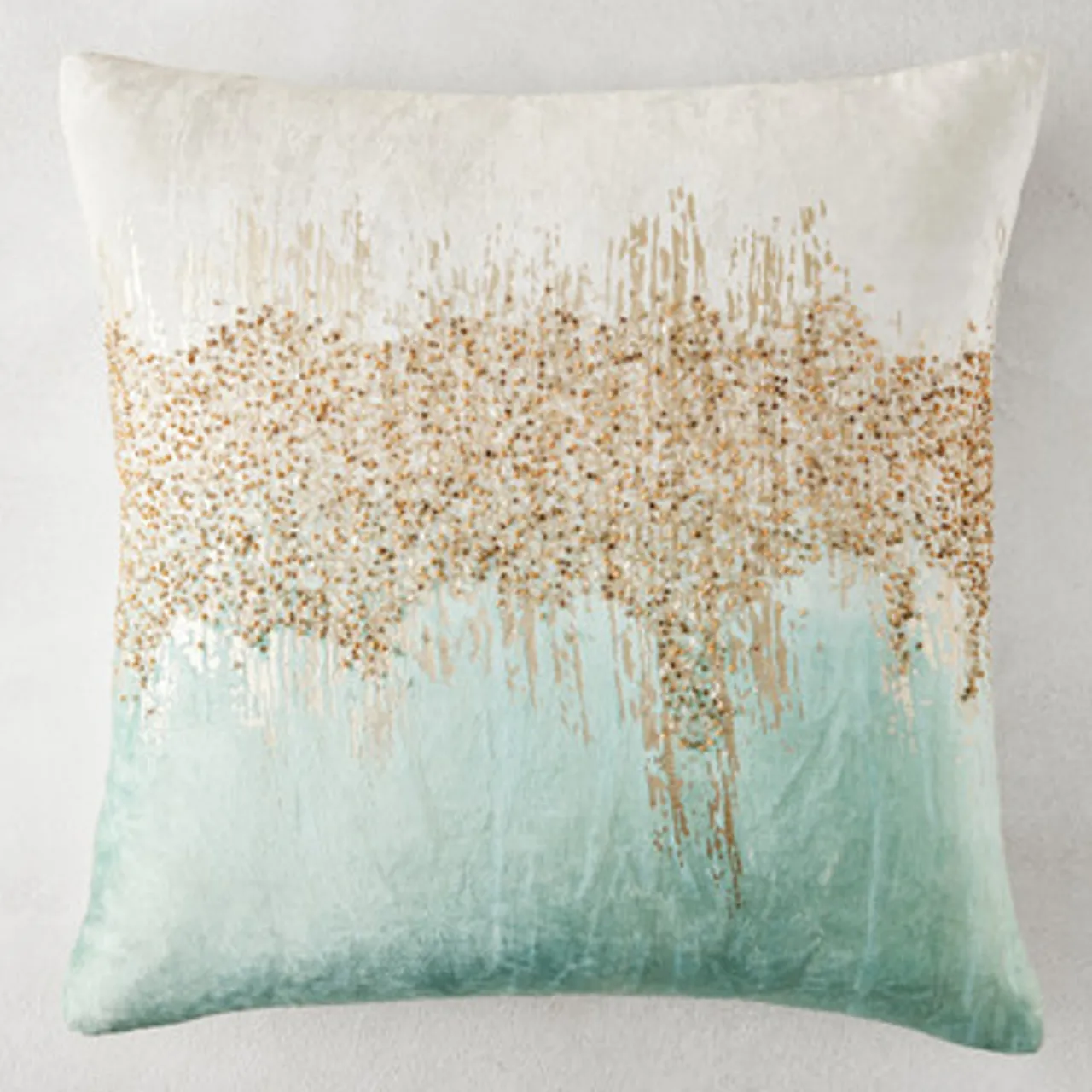 Z Gallerie Joie De Vivre Pillow 22" - Aqua> Textile Sale | Patterned Pillows