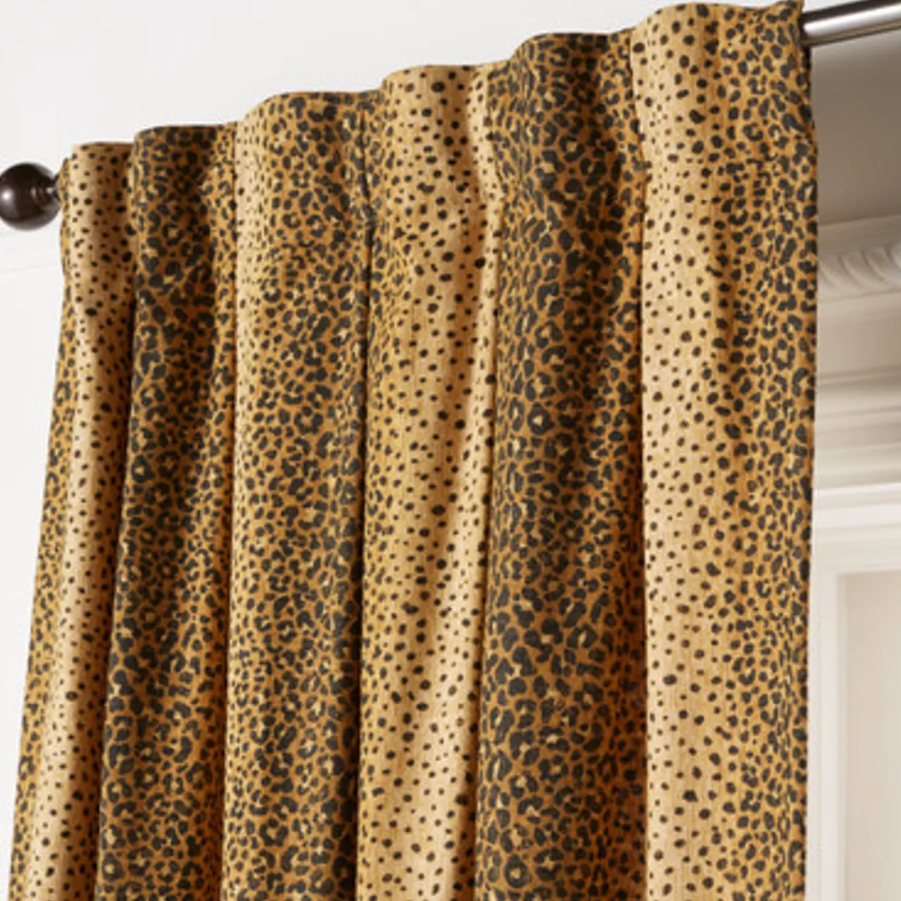 Z Gallerie Leo Leopard Golden Bronze - Custom> Patterned Window Panels | Custom Window Panels