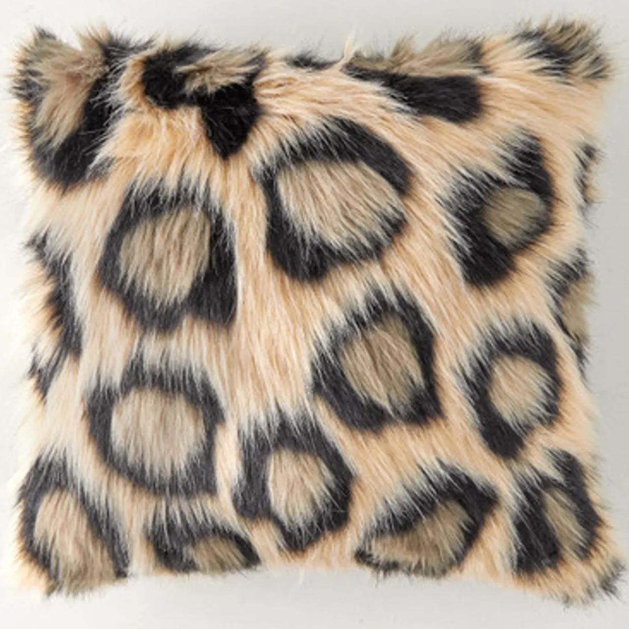 Z Gallerie Leopard Pillow 18" - Black> Textile Sale | Faux Fur Pillows