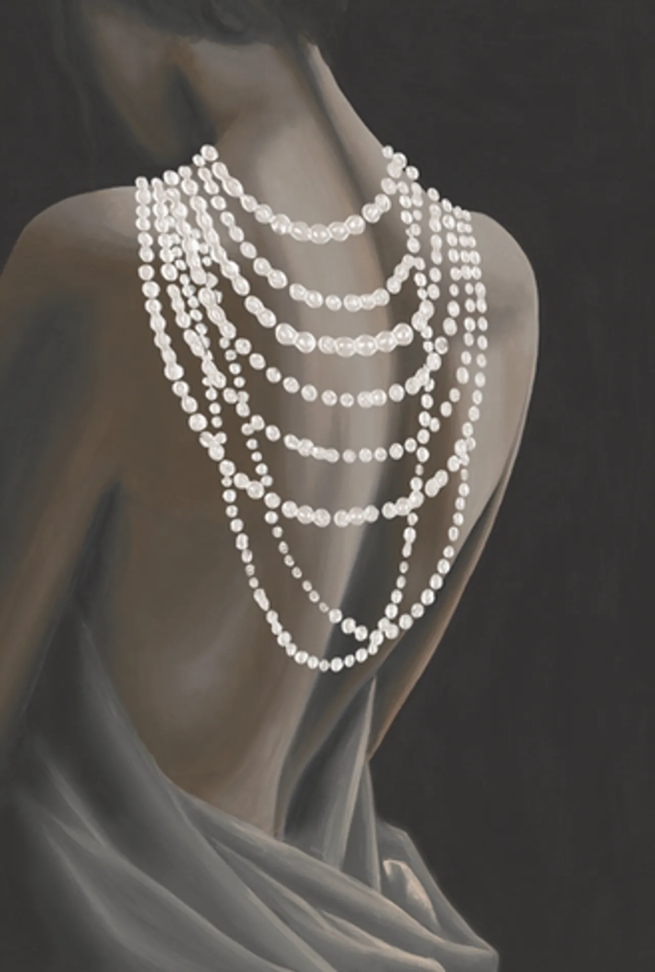 Z Gallerie Luminescent Pearls> Hand Painted | Framed Art