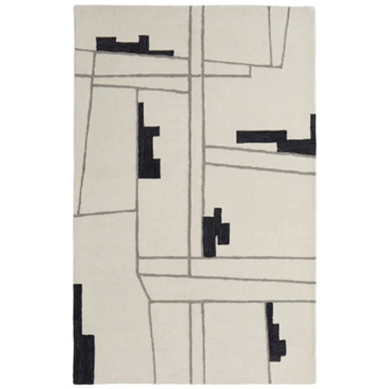 Z Gallerie Maggie Rug - Ivory/Black> Modern Rugs | Pattern Rugs