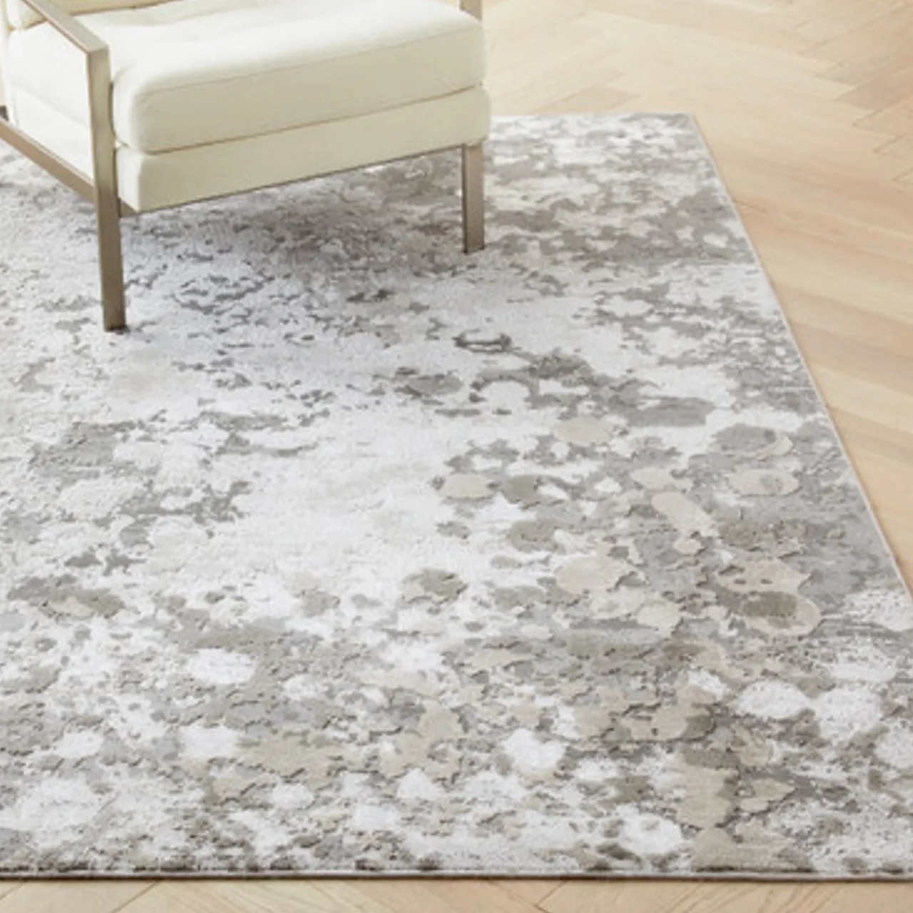 Z Gallerie Mercury Rug - Silver> Modern Rugs | Pattern Rugs