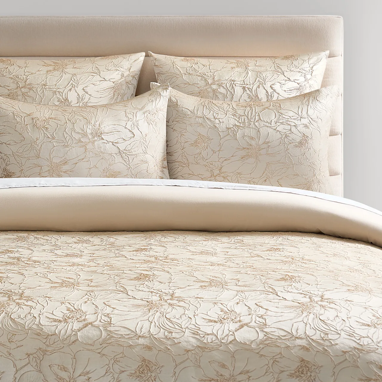 Z Gallerie Mimoza Bedding Set - Champagne> Printed Bedding | Duvets Covers & Shams