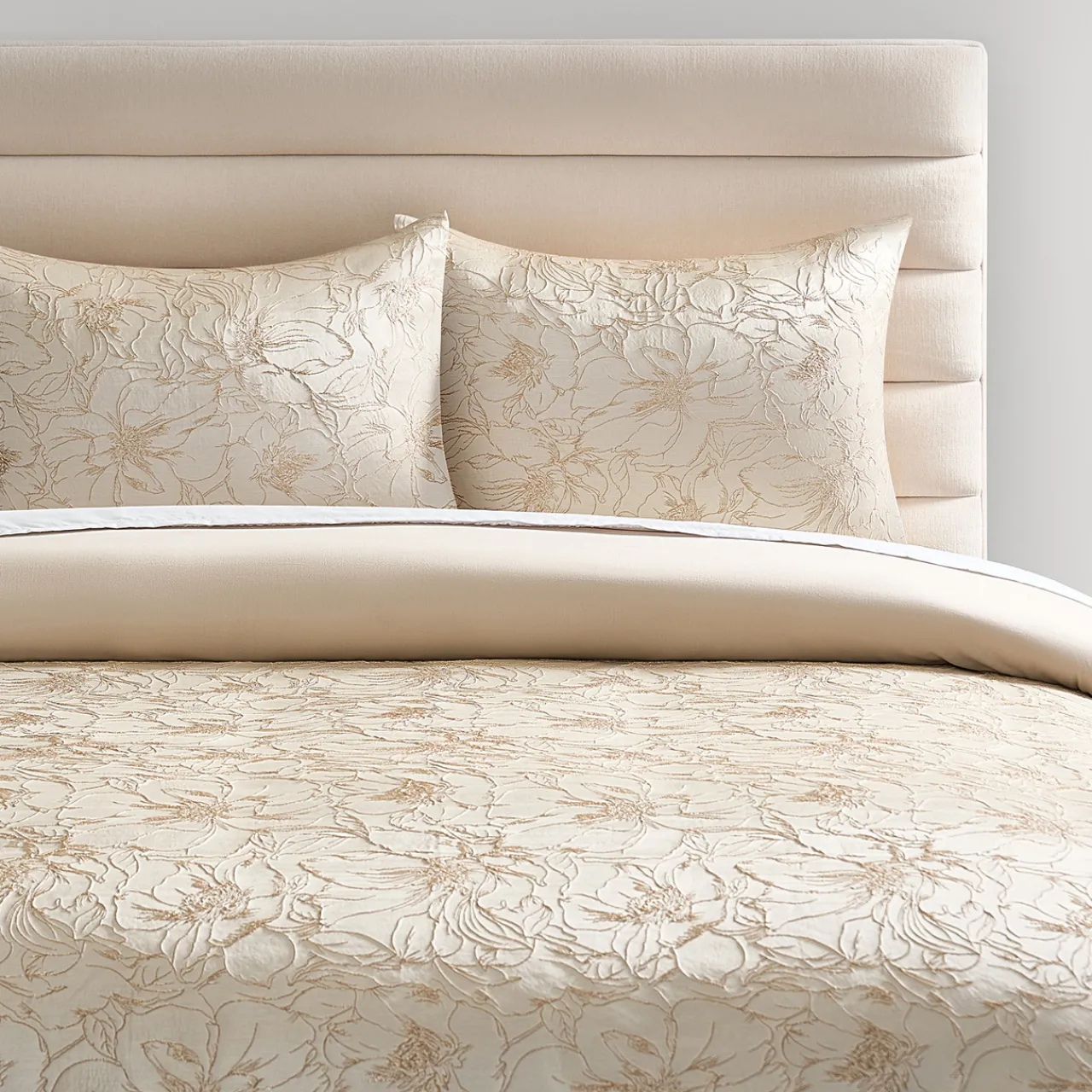 Z Gallerie Mimoza Bedding Set - Champagne> Printed Bedding | Duvets Covers & Shams