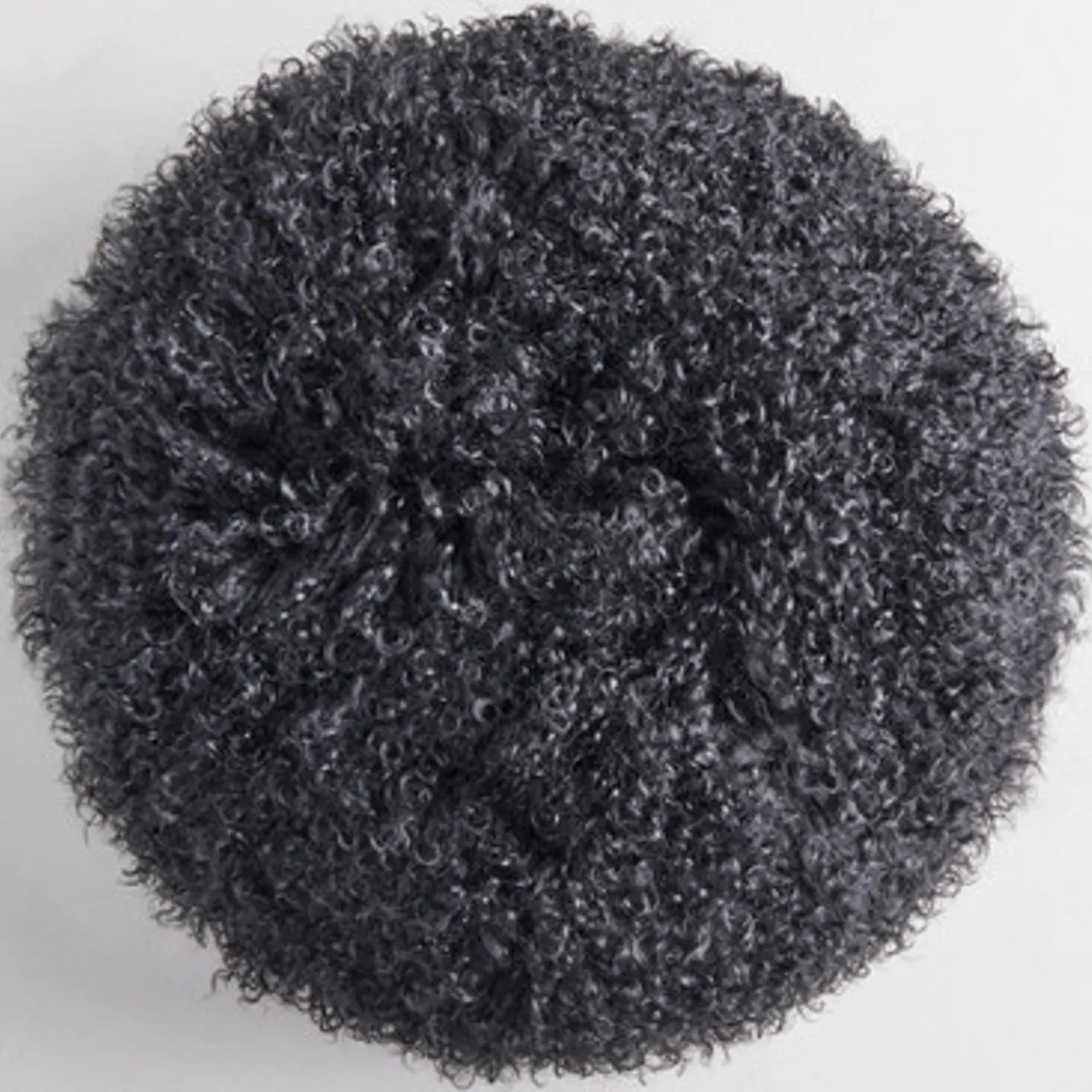 Z Gallerie Mongolian Round Pillow 18" - Black> Textile Sale | Mongolian & Fur Pillows