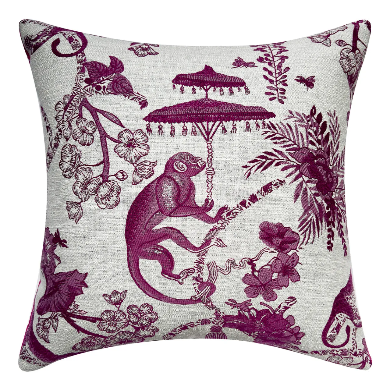 Z Gallerie Monkey Pillow 20" - Fuschia> Textile Sale | Novelty Pillows