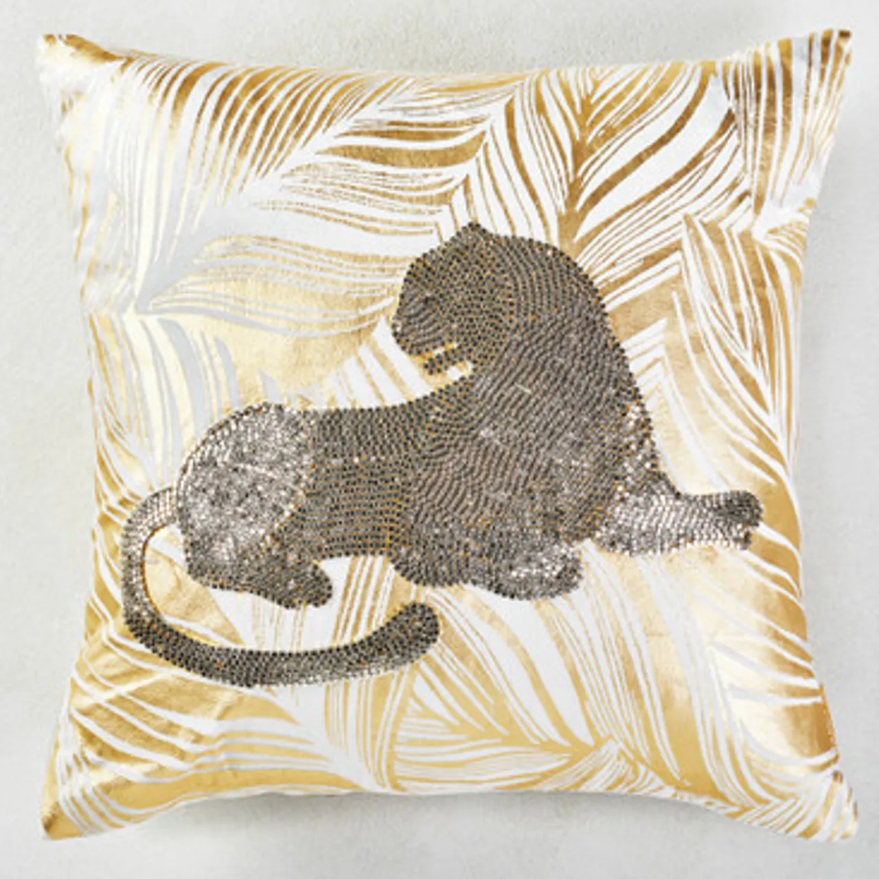 Z Gallerie Mosaic Jaguar Pillow 20" - Gold> Textile Sale | Patterned Pillows