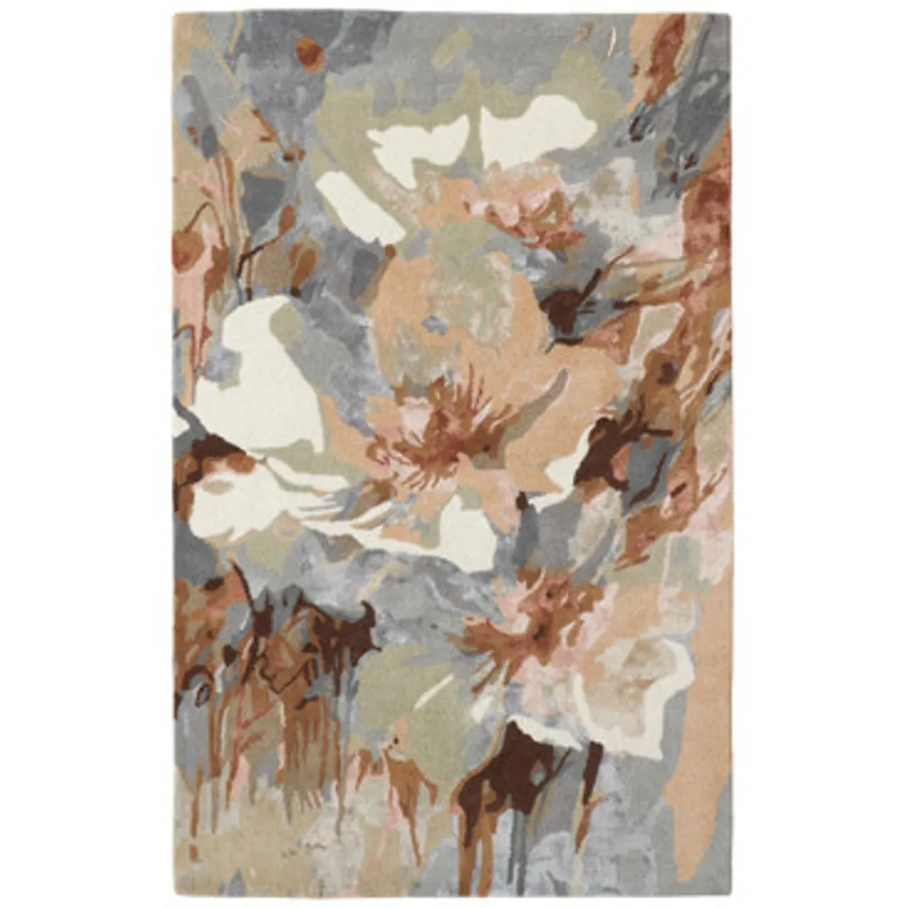 Z Gallerie Mosaic Rug - Neutral> Floral Rugs | Pattern Rugs