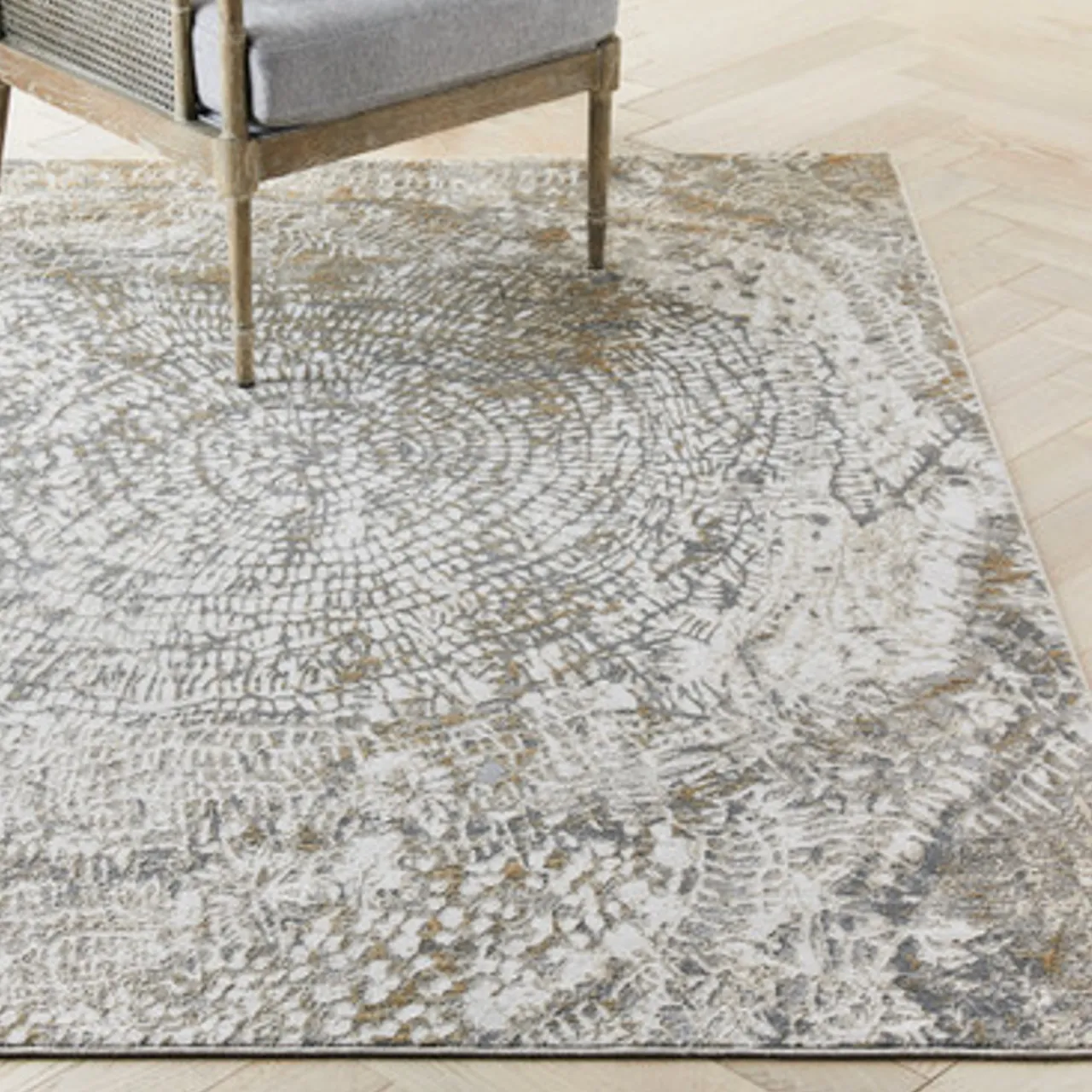 Z Gallerie Nautilus Rug - Ivory> Pattern Rugs | Living Room Rugs