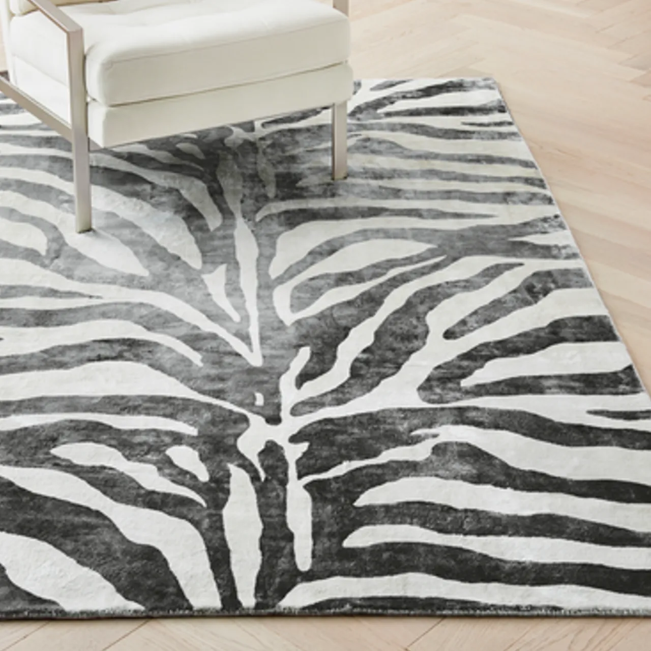 Z Gallerie Nikki Chu - Zendaya Rug - Charcoal> Modern Rugs | Animal Print Rugs