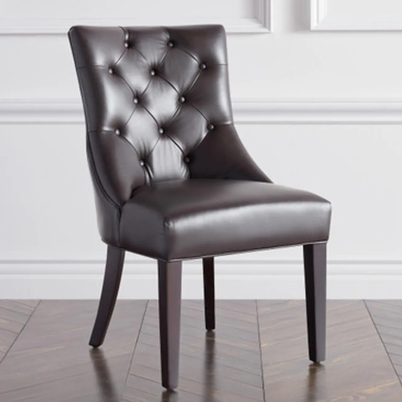 Z Gallerie Nottingham Leather Dining Chair - Espresso> Dining Chairs