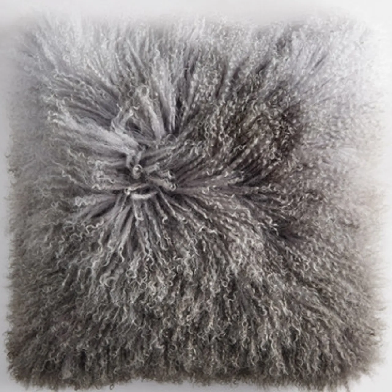 Z Gallerie Ombre Mongolian Pillow 22" - Grey/Charcoal> Textile Sale | Mongolian & Fur Pillows