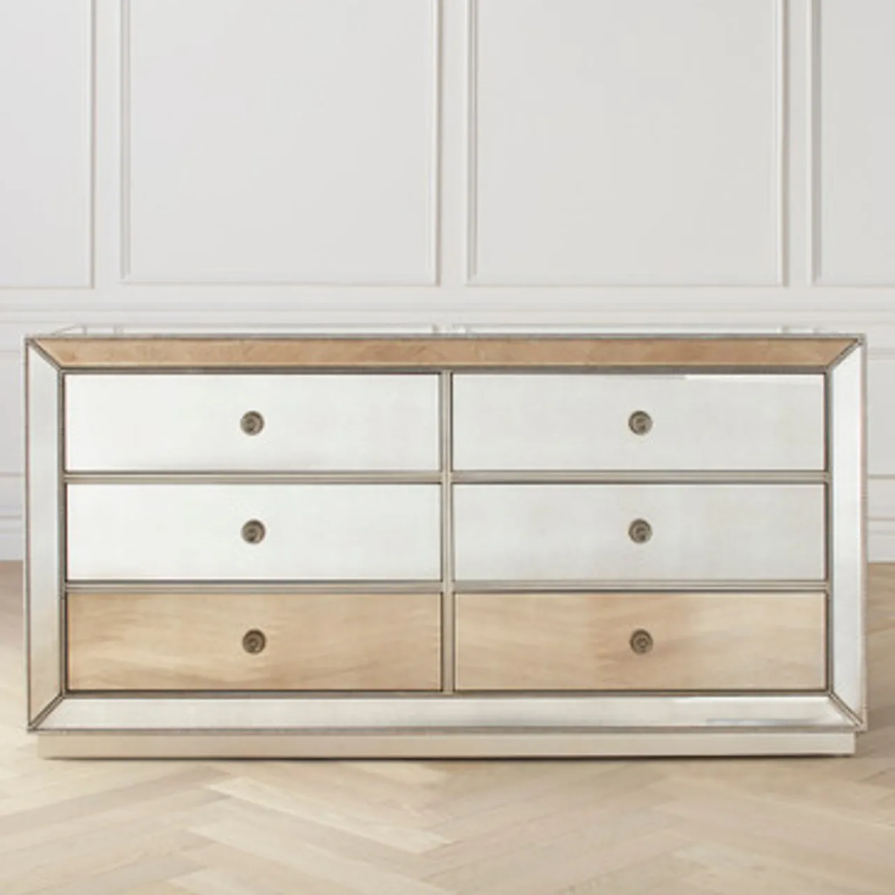 Z Gallerie Omni Mirrored 6 Drawer Chest> Dressers