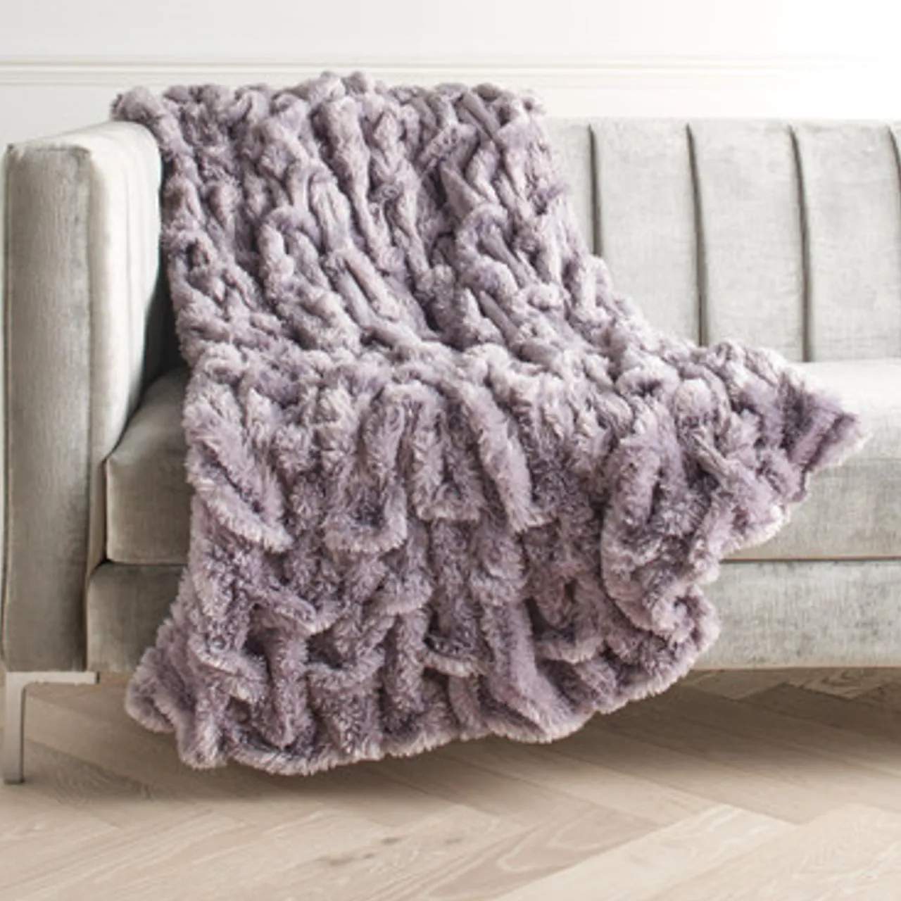 Z Gallerie Oslo Throw - Amethyst> Solid Throws | Textile Sale