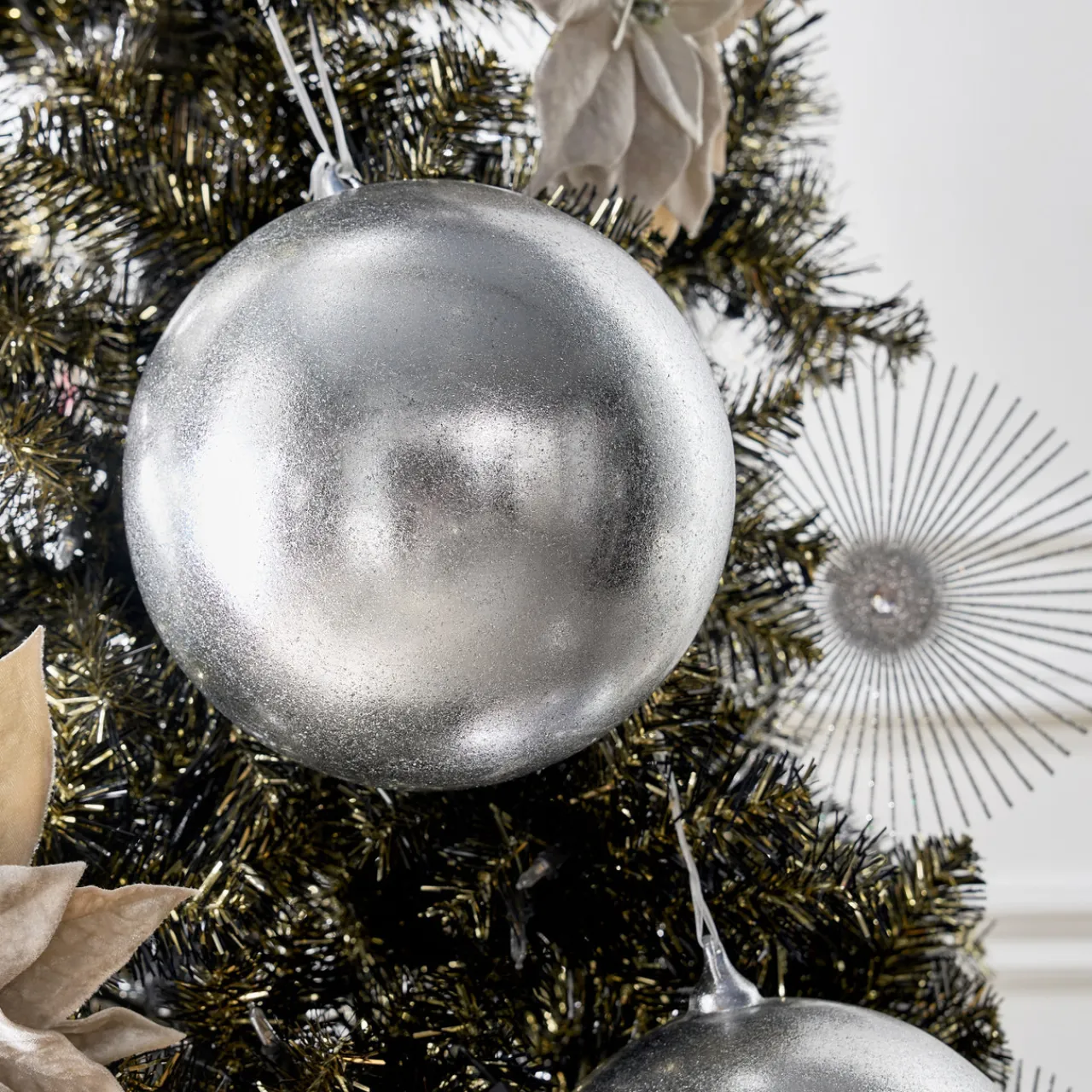 Z Gallerie Oversized Silver Ornament 8" - Set of 2> Ornaments | Décor Sale