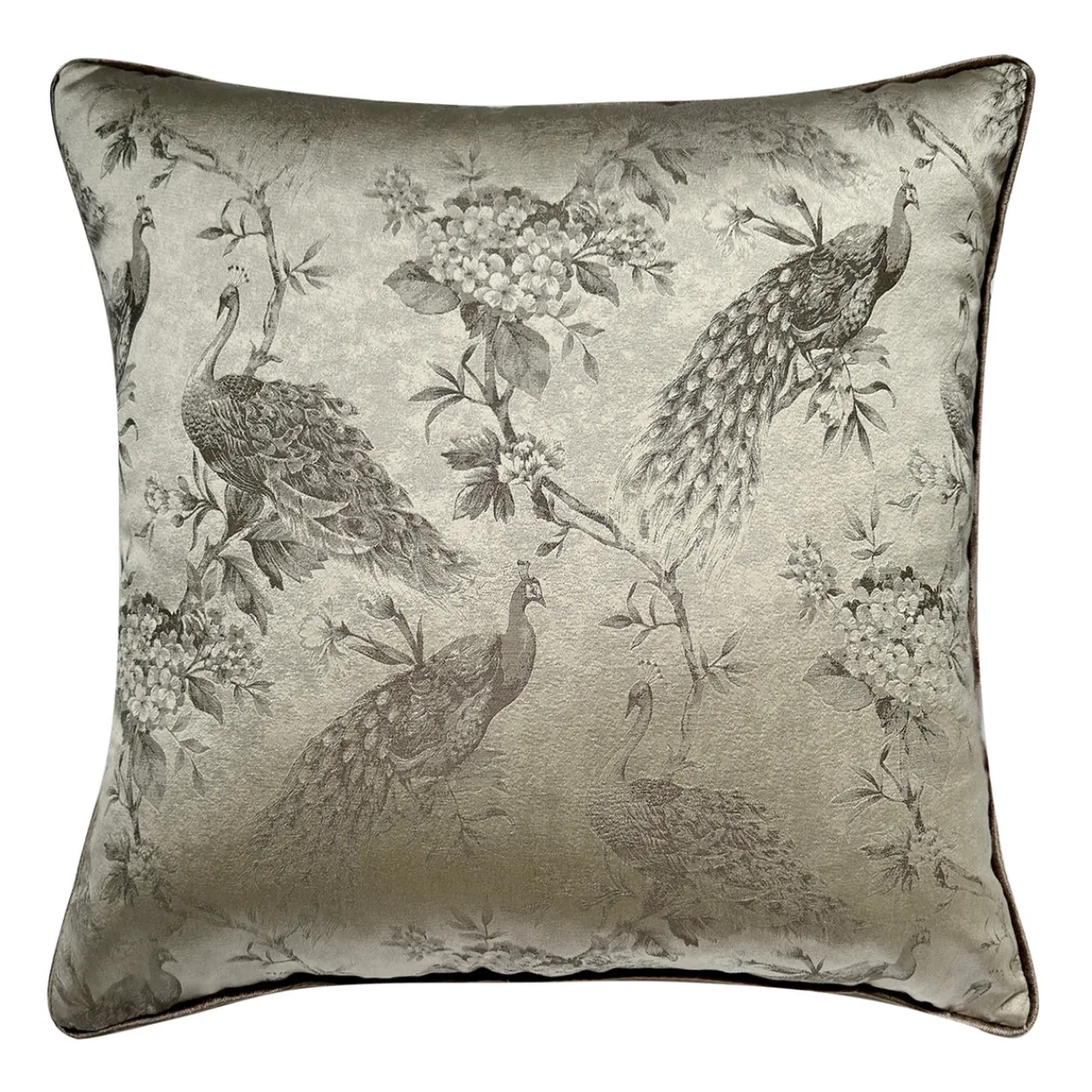 Z Gallerie Peacock Pillow 20" - Silver> Textile Sale | Novelty Pillows