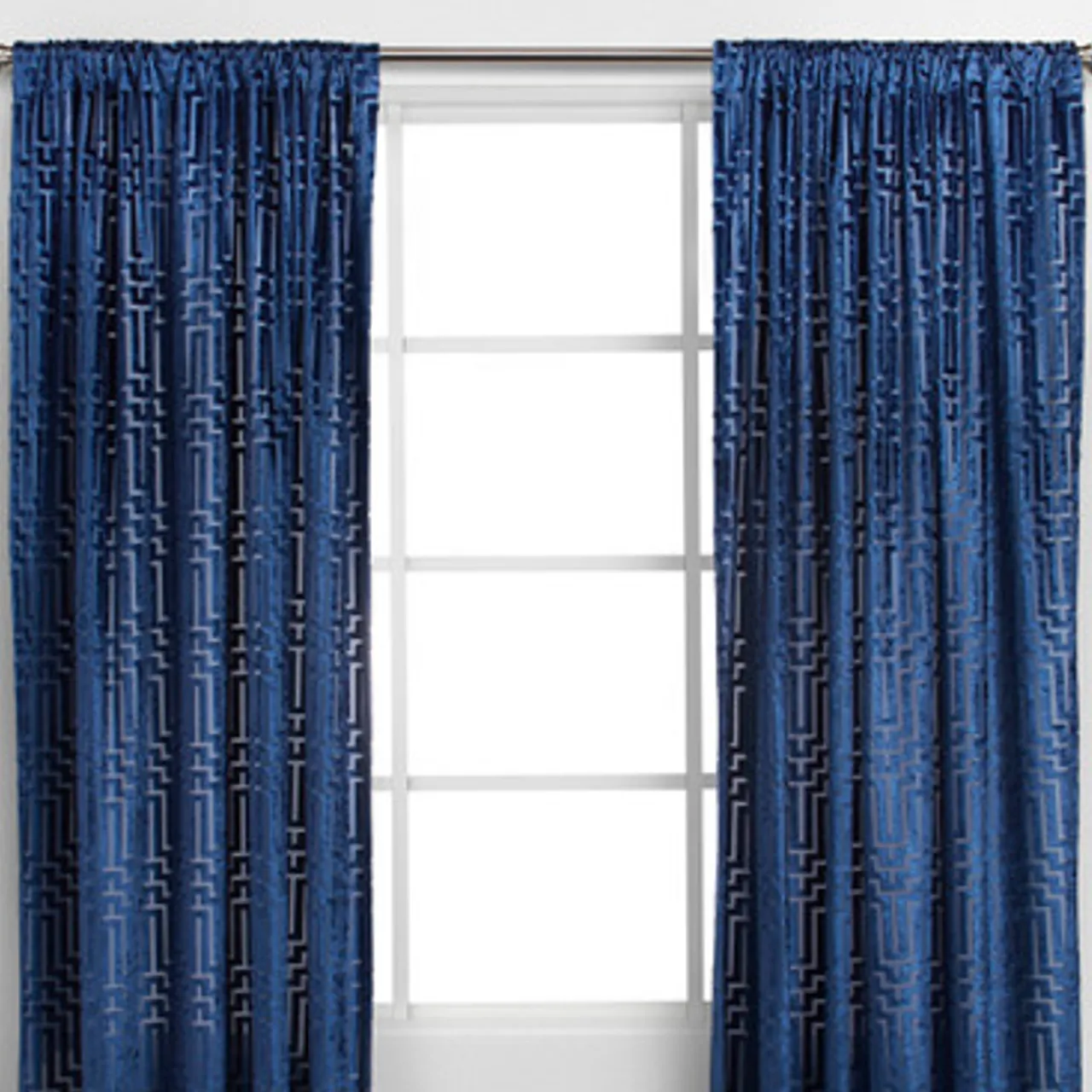 Z Gallerie Porter Panel - Sapphire> Patterned Window Panels | Textile Sale