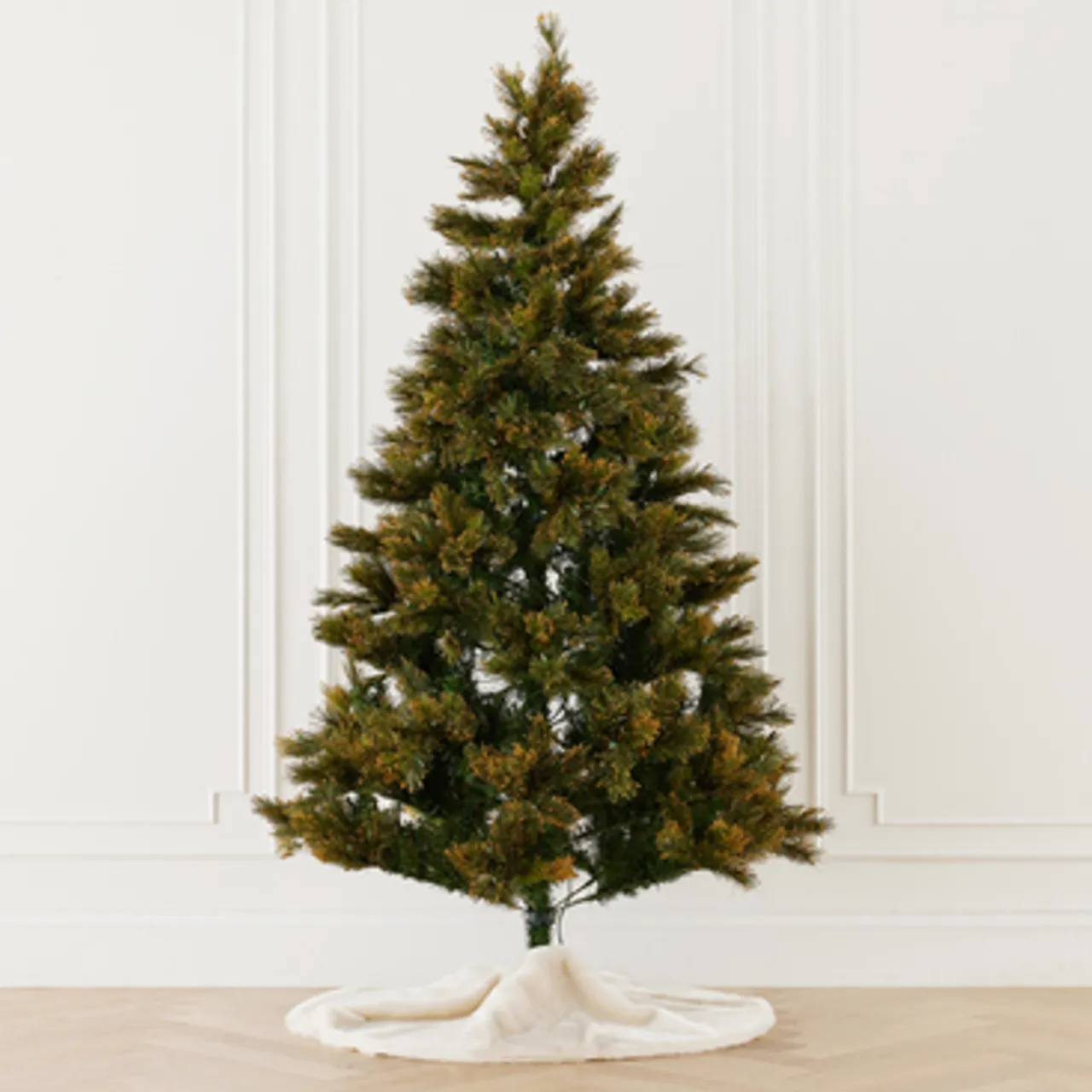 Z Gallerie Pre-Lit Green Flock Tree 7'5"> Pre-lit Trees & Garland