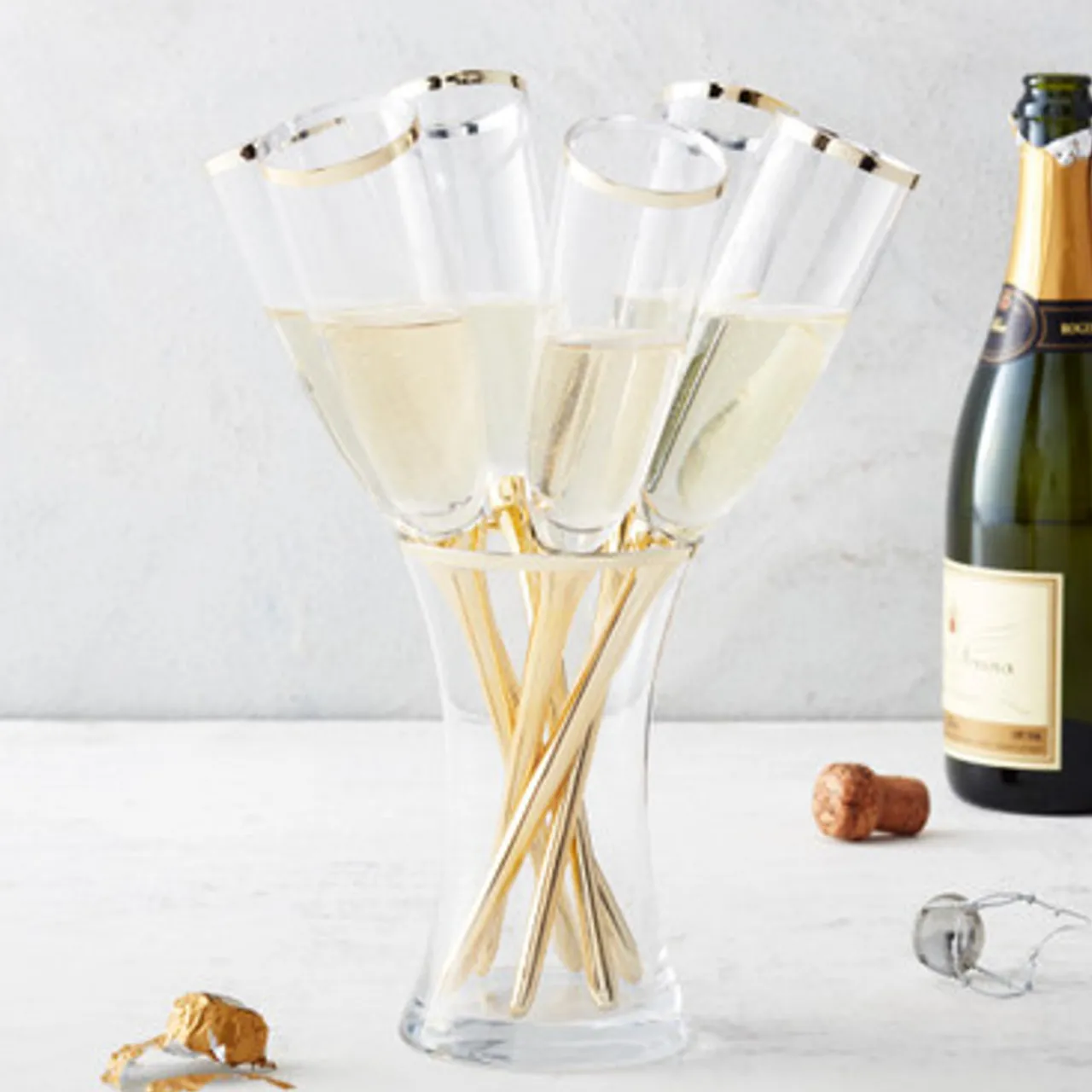 Z Gallerie Salud Toasting Flutes - Set of 6> Barware & Entertaining | Tabletop Sale