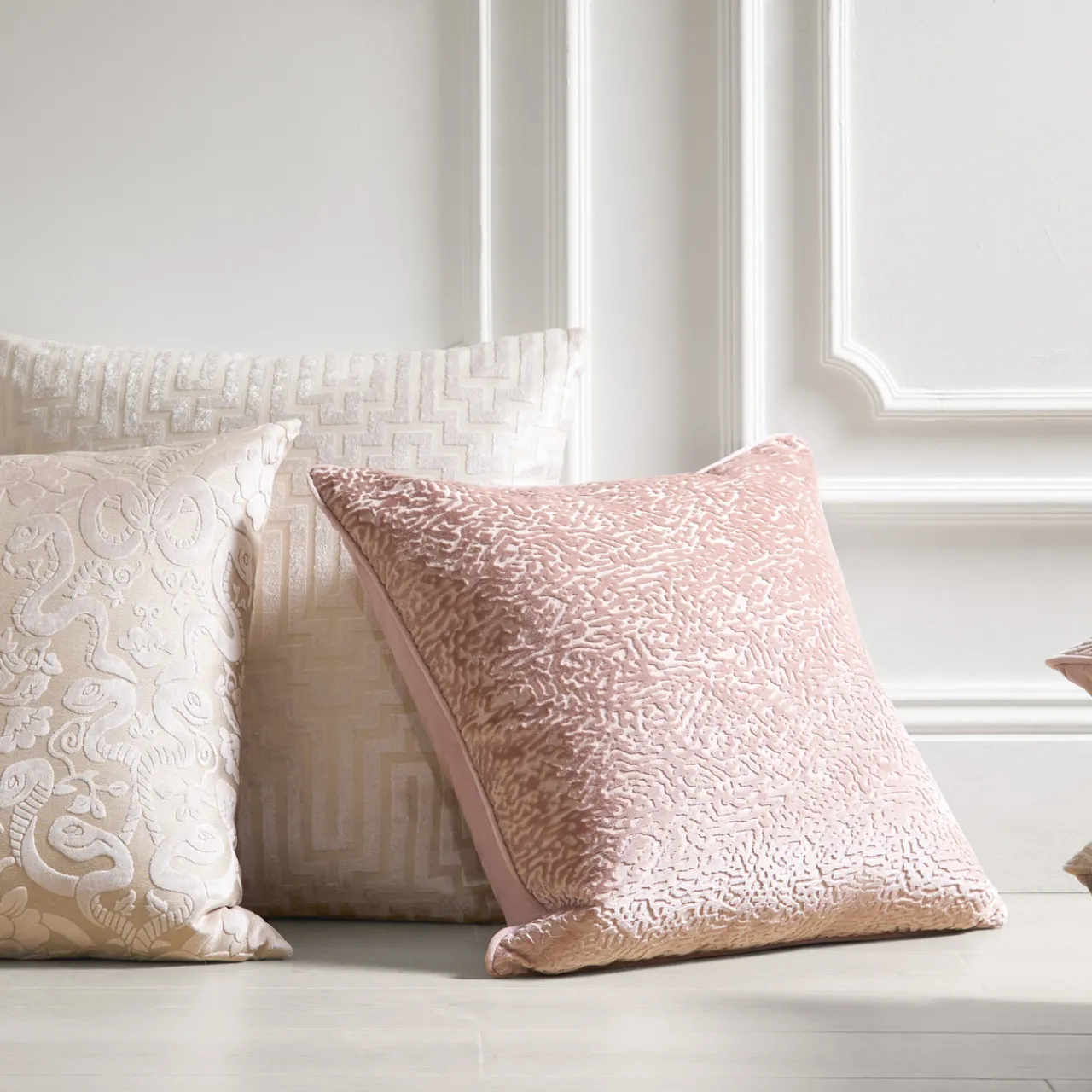 Z Gallerie Spotted Pillow 22" - Blush> Textile Sale | Solid Pillows