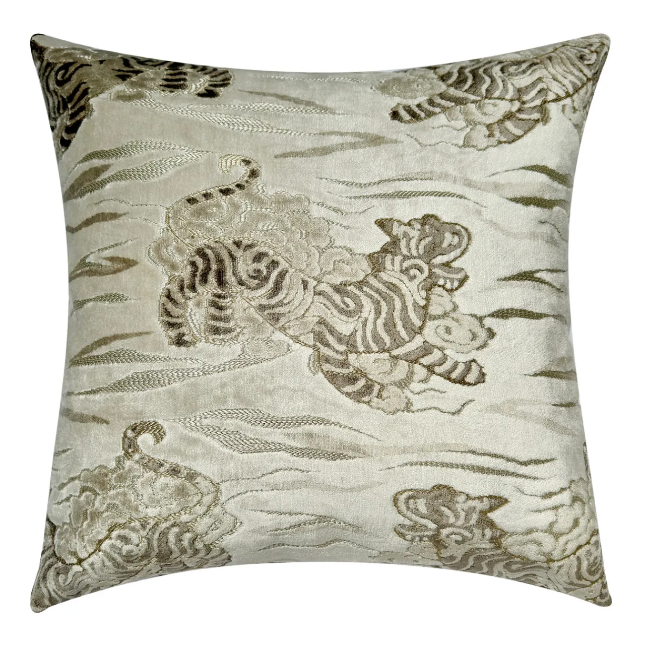 Z Gallerie Tibetan Tiger Pillow 20" - Grey> Textile Sale | Novelty Pillows