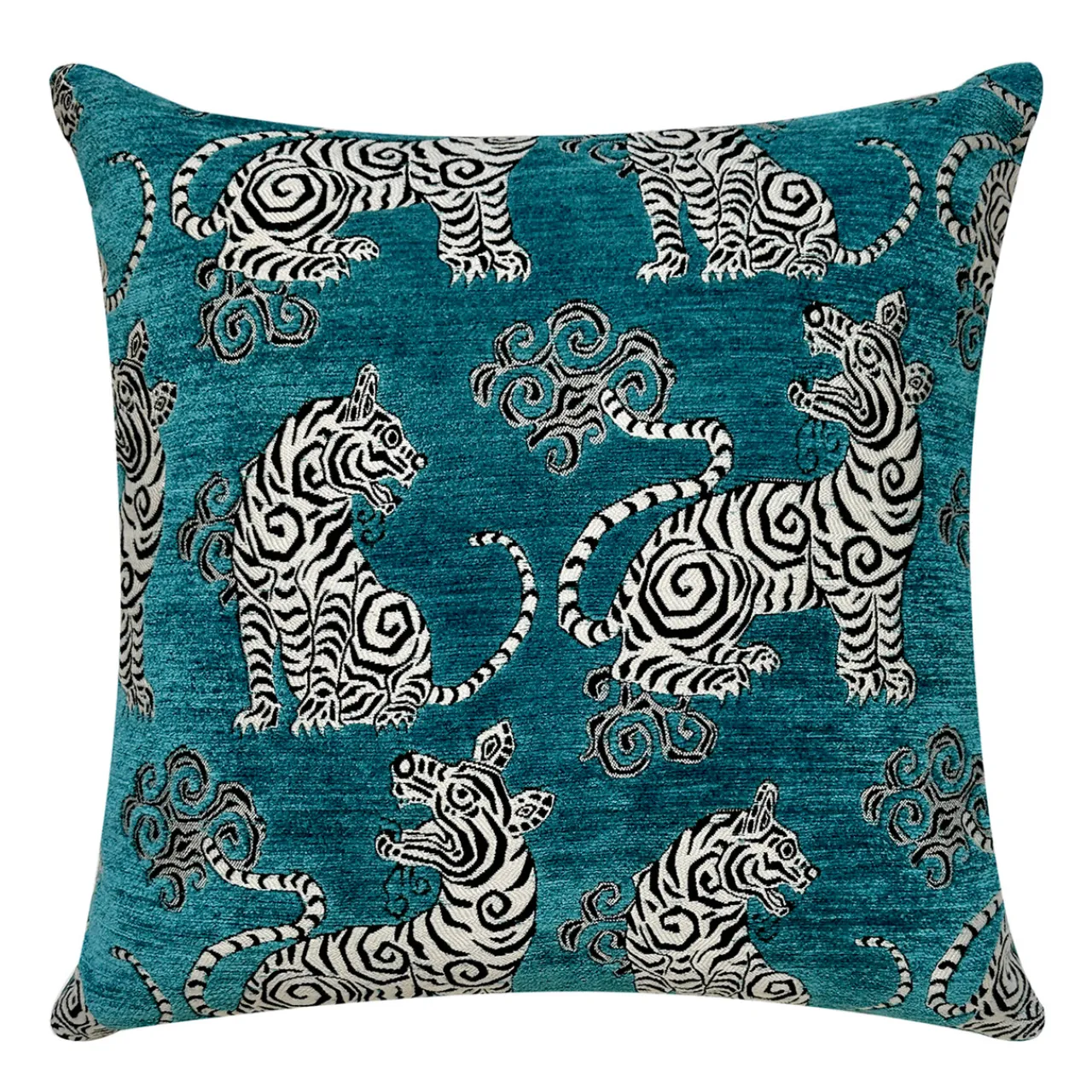 Z Gallerie Tigress Pillow 20" - Teal> Textile Sale | Novelty Pillows